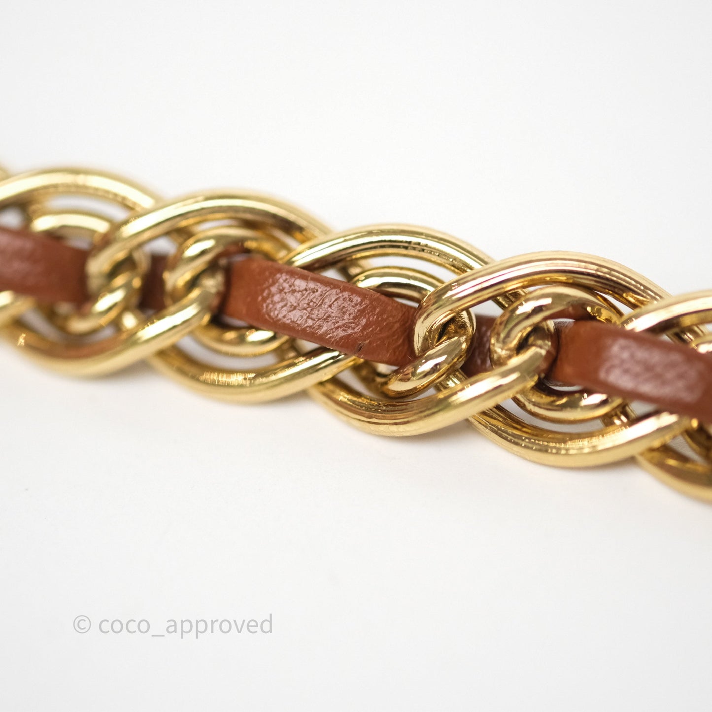 Chanel Top Handle Mini WOC Phone Holder with Chain Dark Caramel Lambskin Gold Hardware