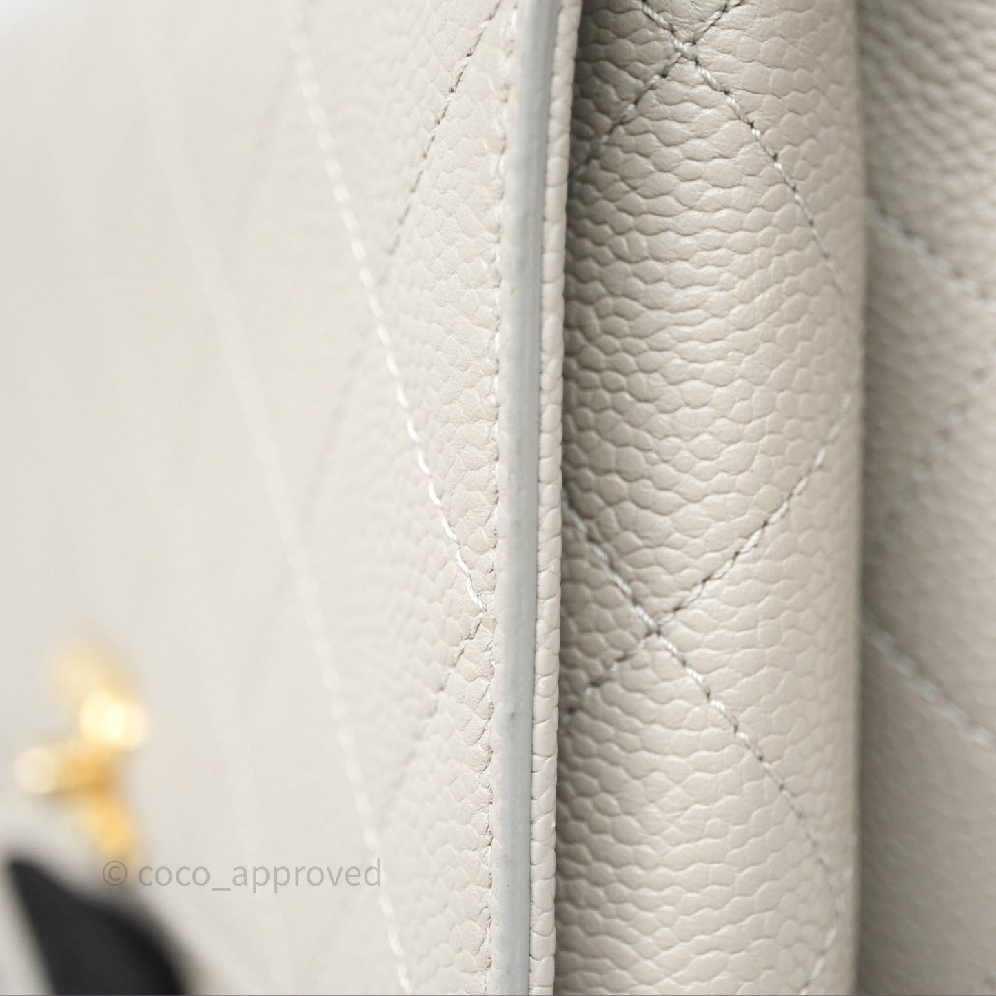 Chanel Chic Affinity Small Grained Calfskin Grey Gold Hardware