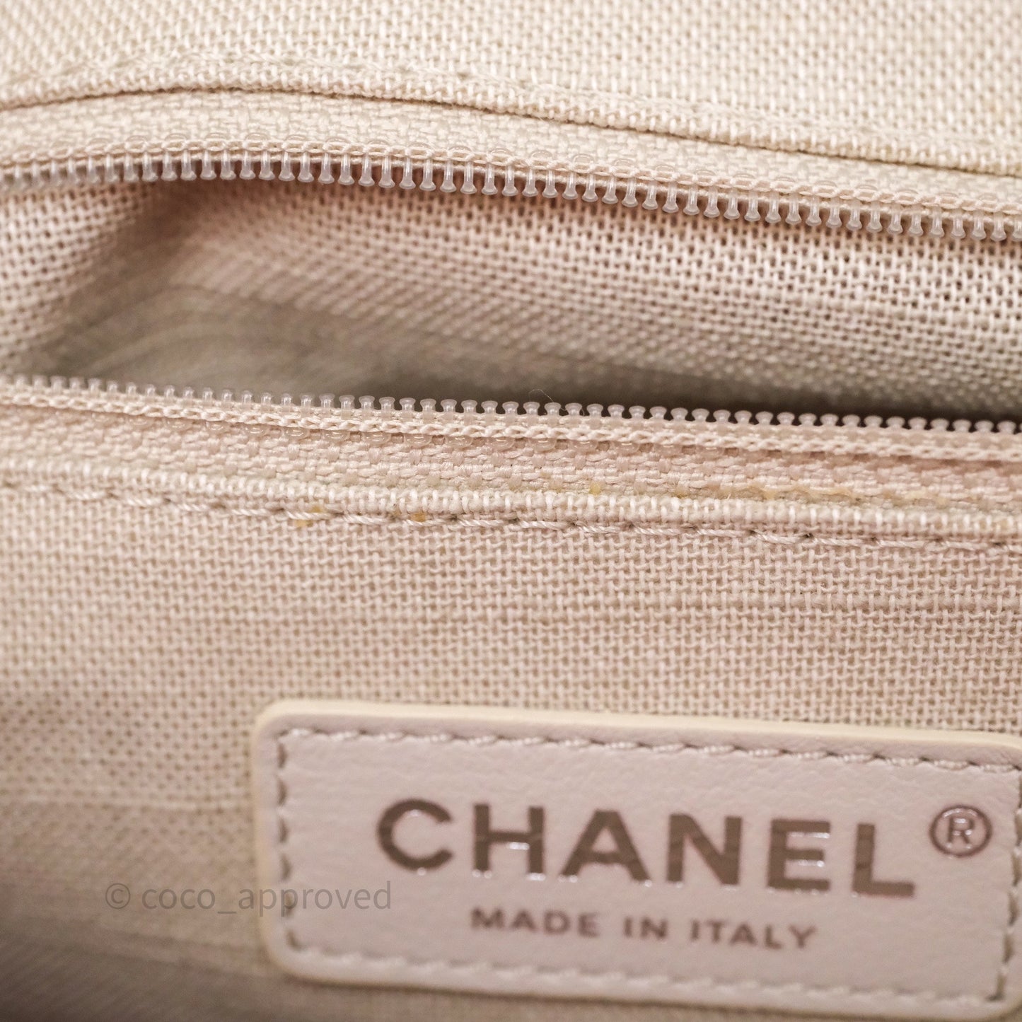 Chanel New Small Deauville Tote Pink Cotton Sliver Hardware