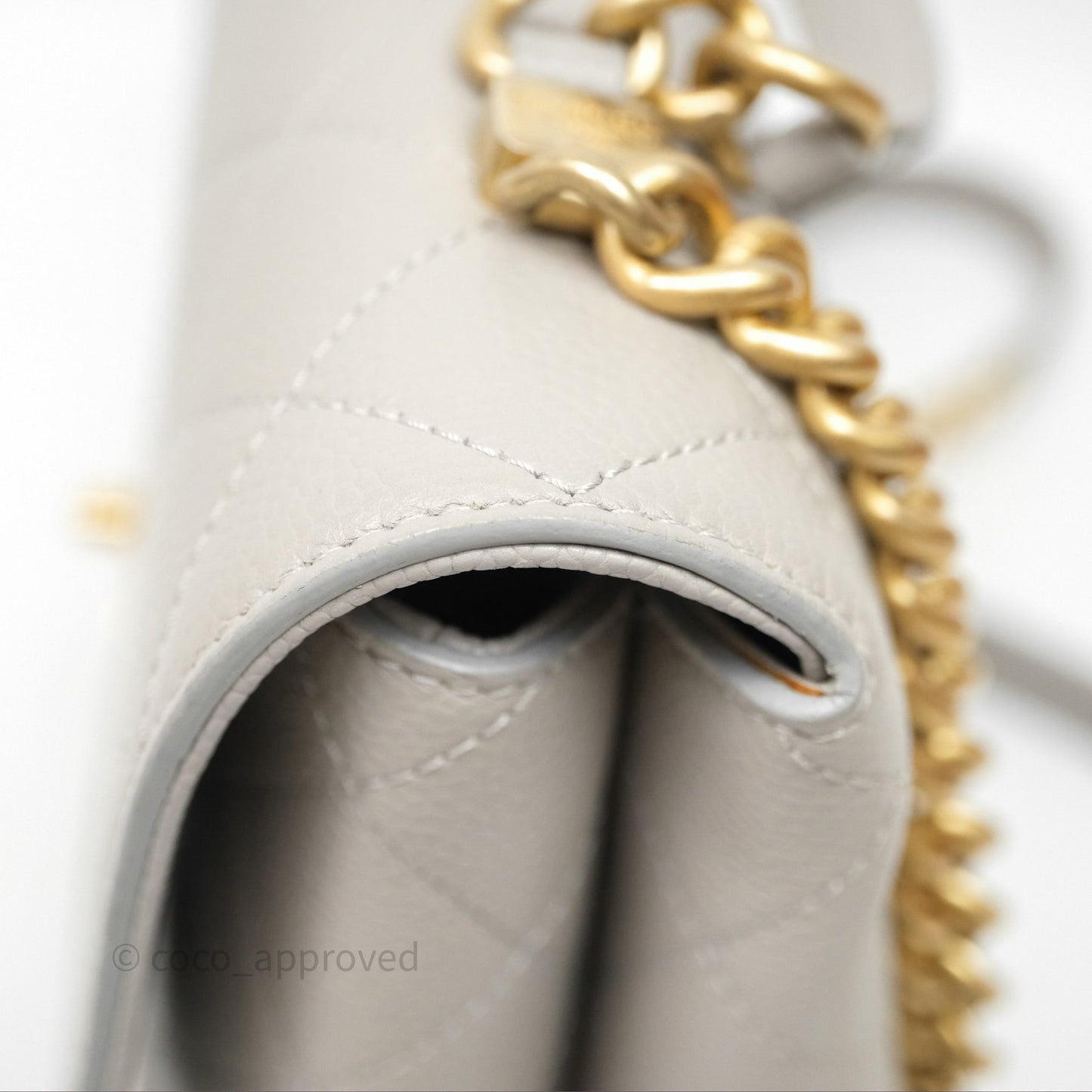 Chanel Chic Affinity Small Grained Calfskin Grey Gold Hardware