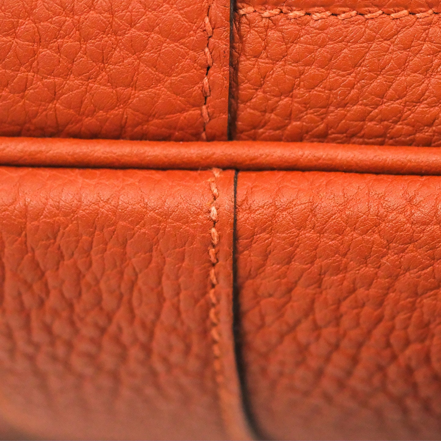 Hermès Garden Party 36 Red Clemence Canvas