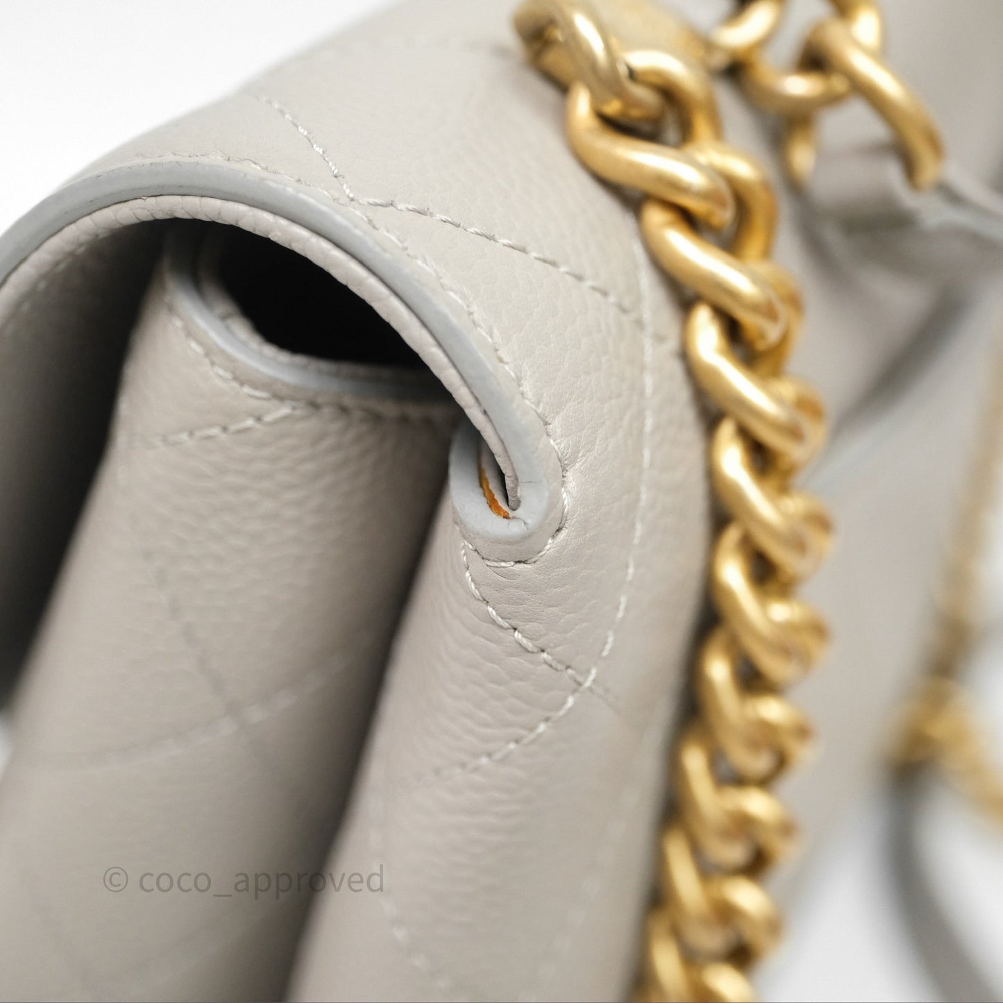 Chanel Chic Affinity Small Grained Calfskin Grey Gold Hardware