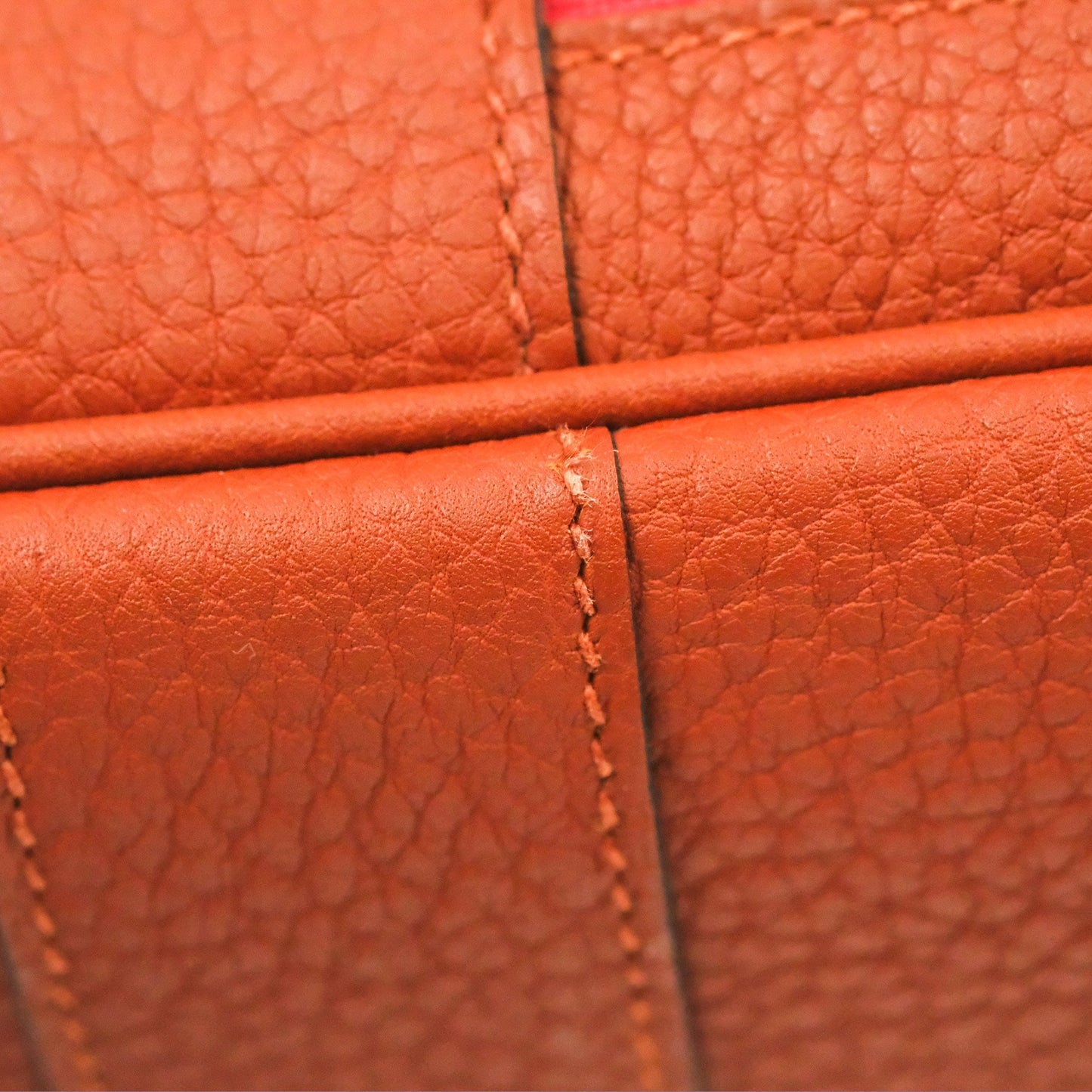 Hermès Garden Party 36 Red Clemence Canvas