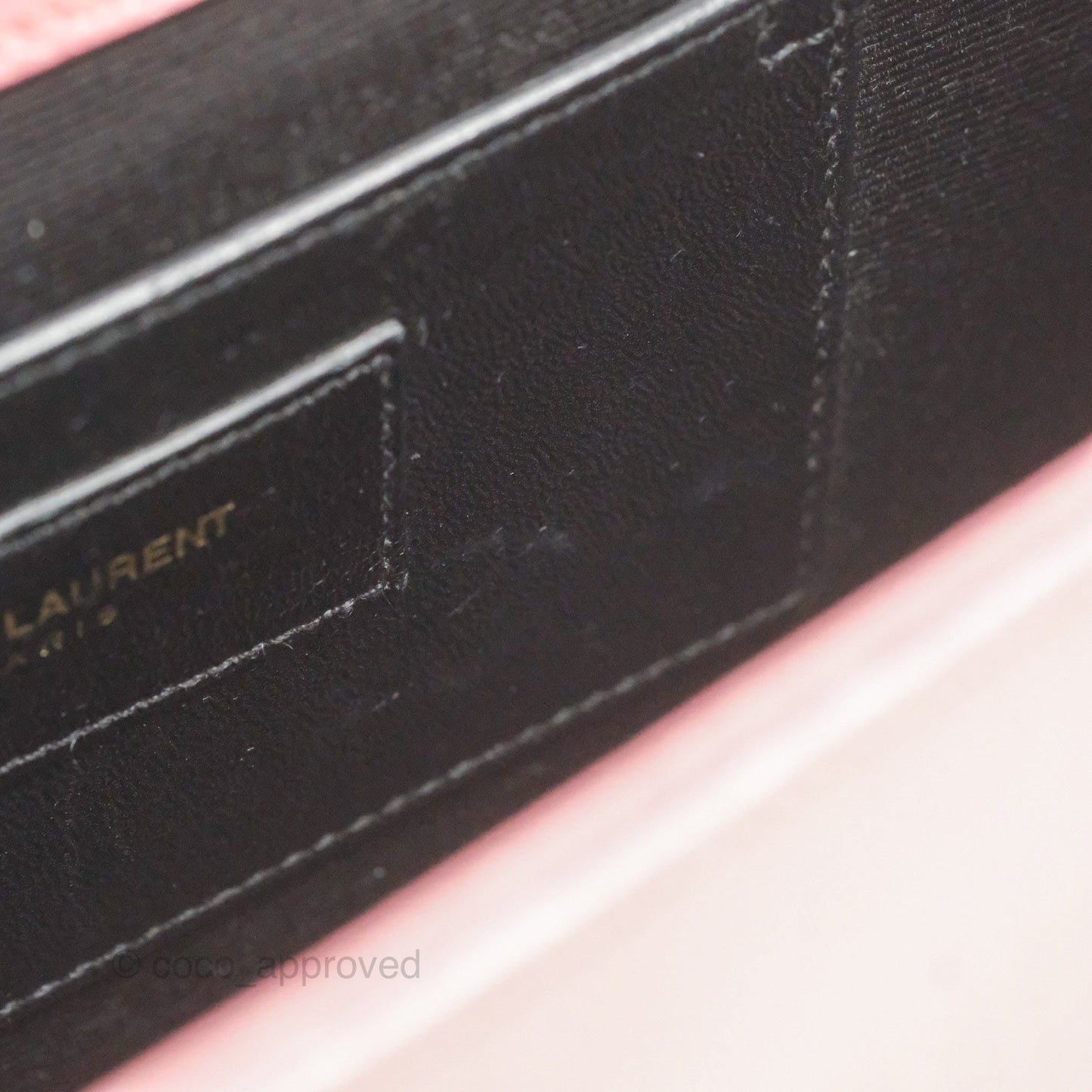 Saint Laurent Medium Classic Monogram Kate Pink Grained Calfskin