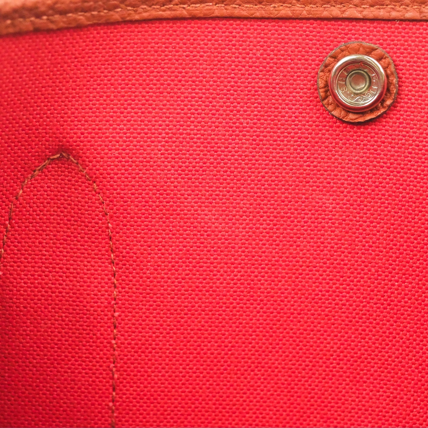 Hermès Garden Party 36 Red Clemence Canvas