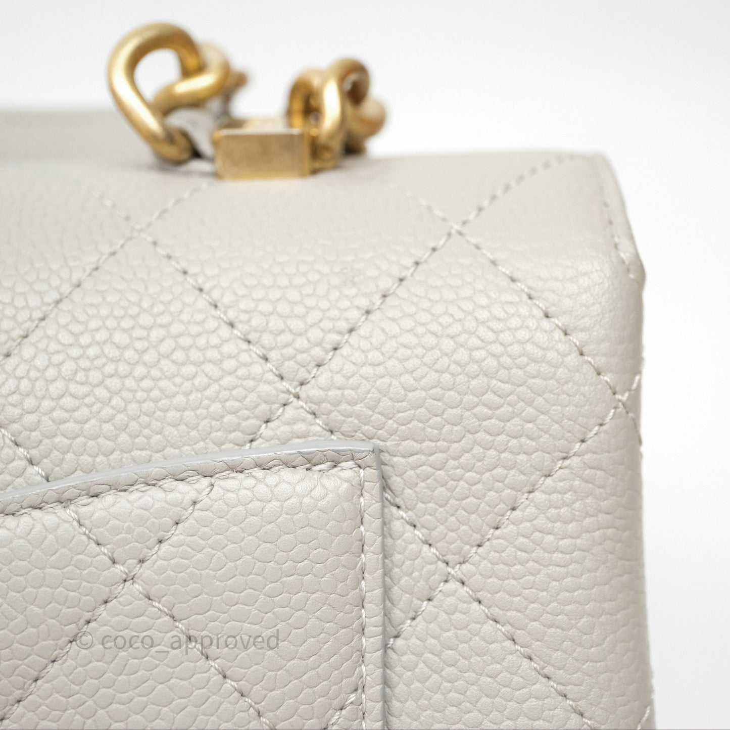 Chanel Chic Affinity Small Grained Calfskin Grey Gold Hardware