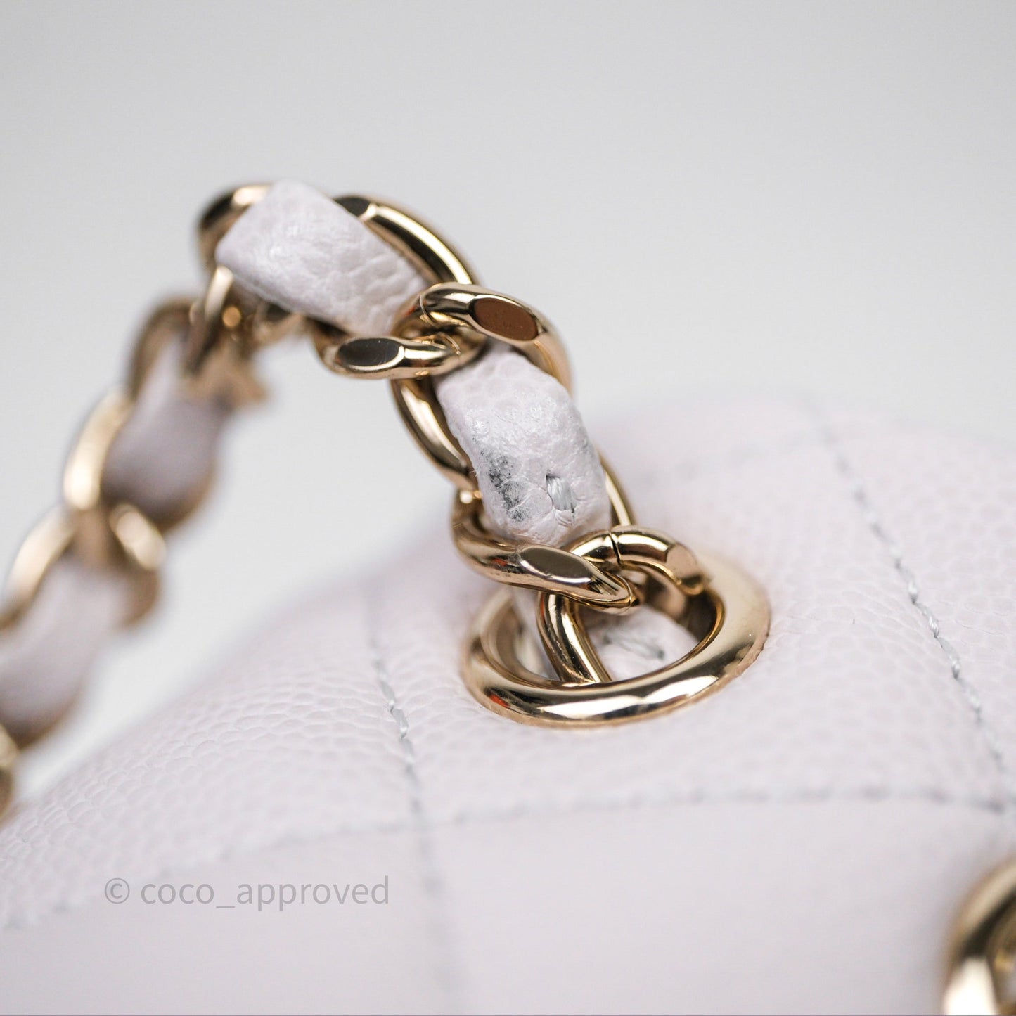 Chanel Mini Urban Spirit Backpack Pale Gray Caviar Gold Hardware
