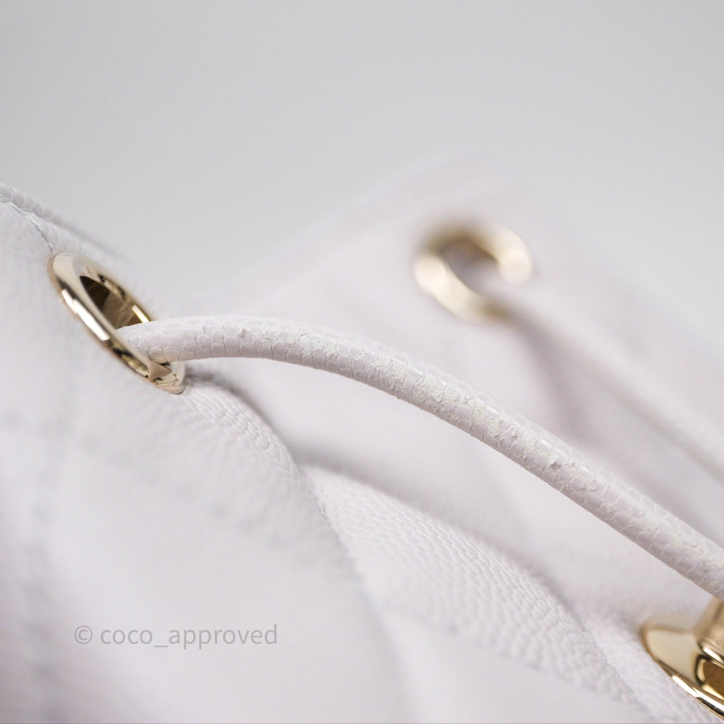 Chanel Mini Urban Spirit Backpack Pale Gray Caviar Gold Hardware
