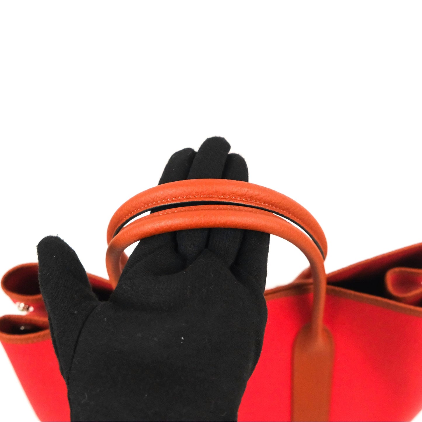 Hermès Garden Party 36 Red Clemence Canvas