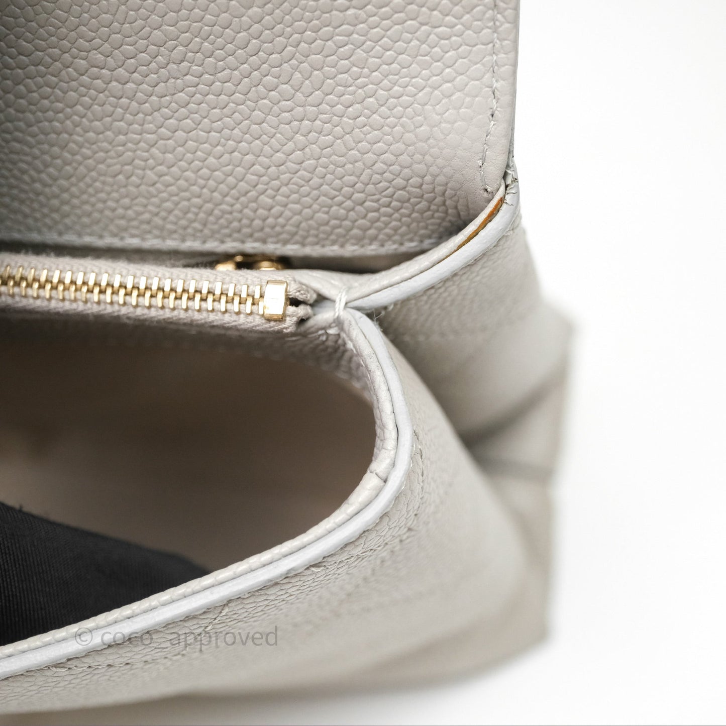 Chanel Chic Affinity Small Grained Calfskin Grey Gold Hardware