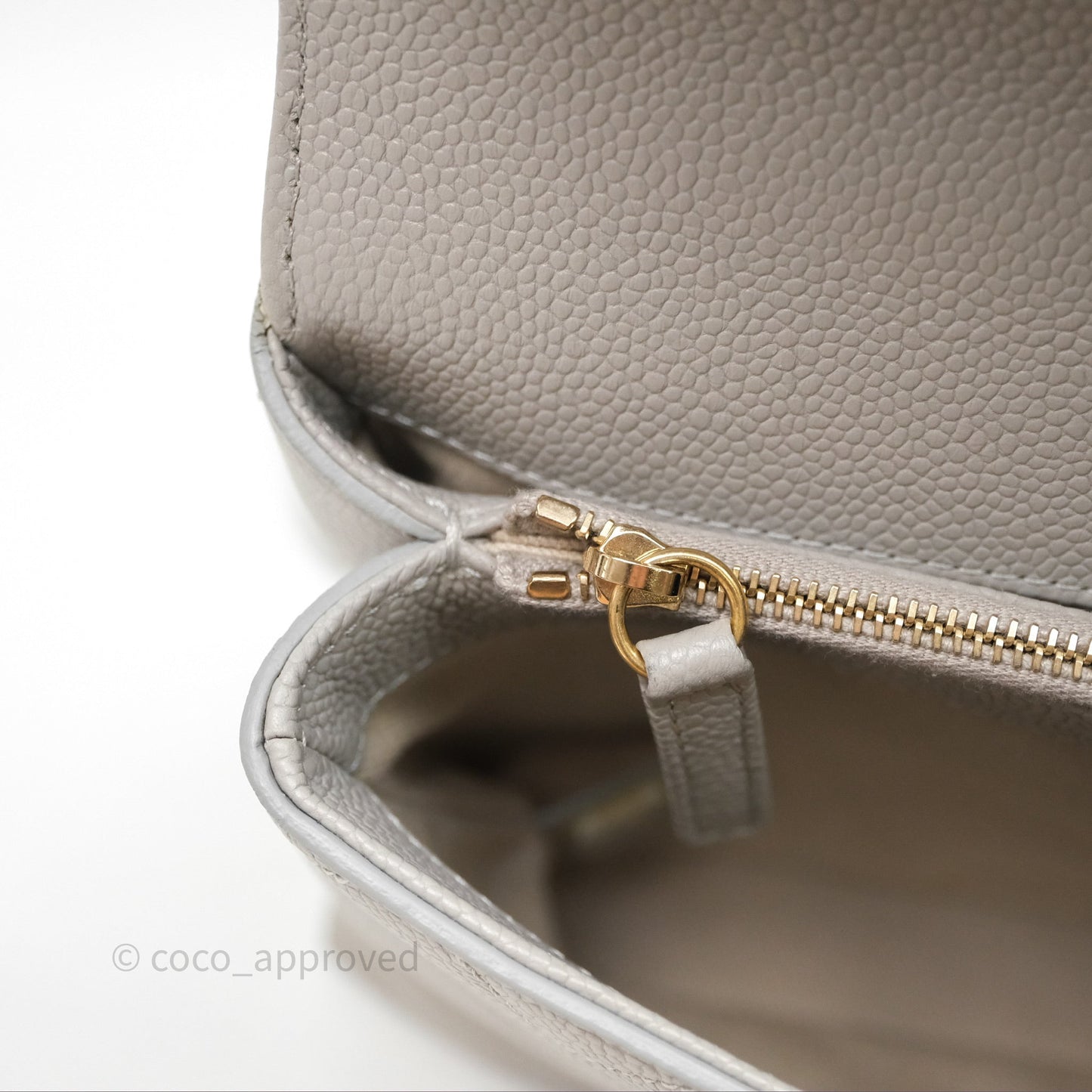 Chanel Chic Affinity Small Grained Calfskin Grey Gold Hardware