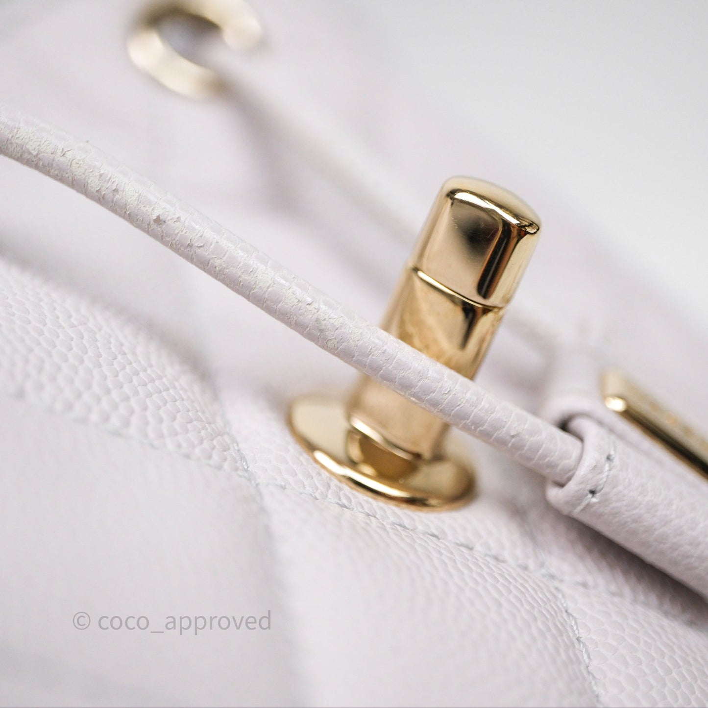 Chanel Mini Urban Spirit Backpack Pale Gray Caviar Gold Hardware