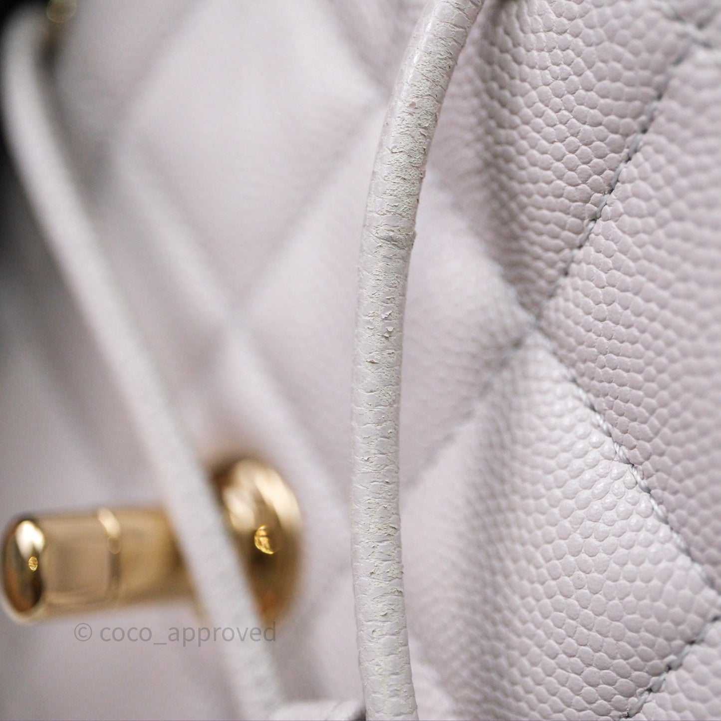 Chanel Mini Urban Spirit Backpack Pale Gray Caviar Gold Hardware