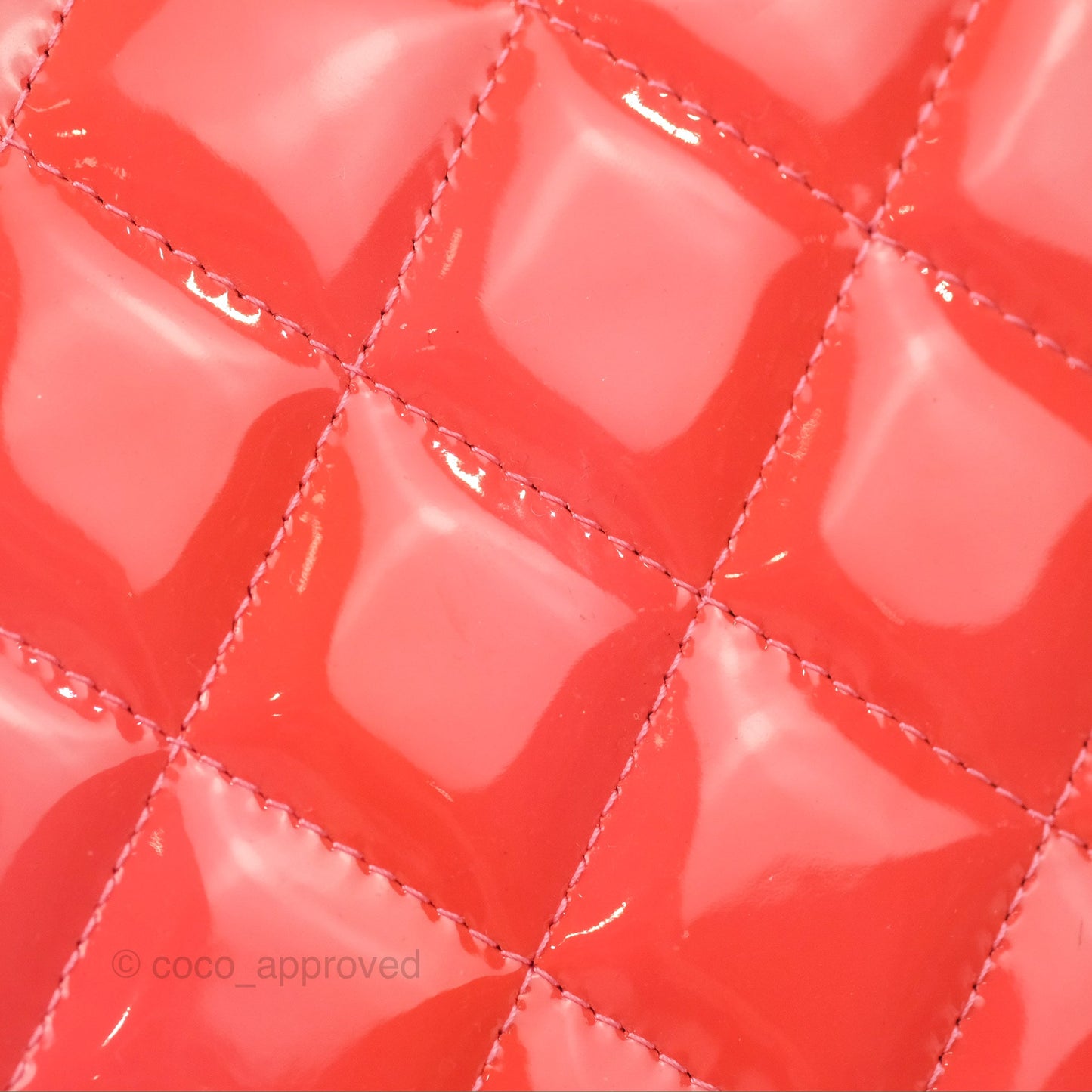 Chanel Jumbo Double Flap Coral Pink Patent Silver Hardware⁣⁣