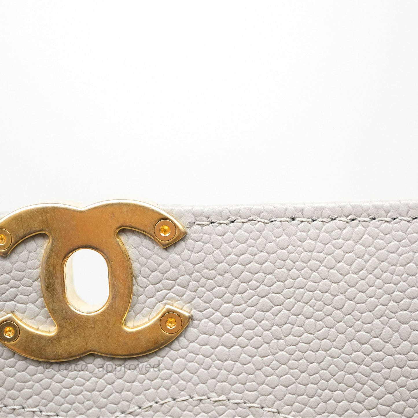 Chanel Chic Affinity Small Grained Calfskin Grey Gold Hardware