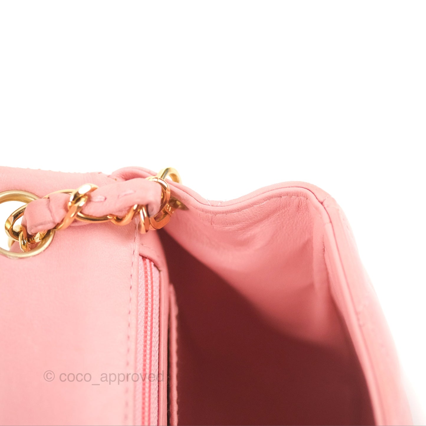 Chanel Quilted Vintage Mini Square Flap Pink Lambskin 24K Gold Hardware