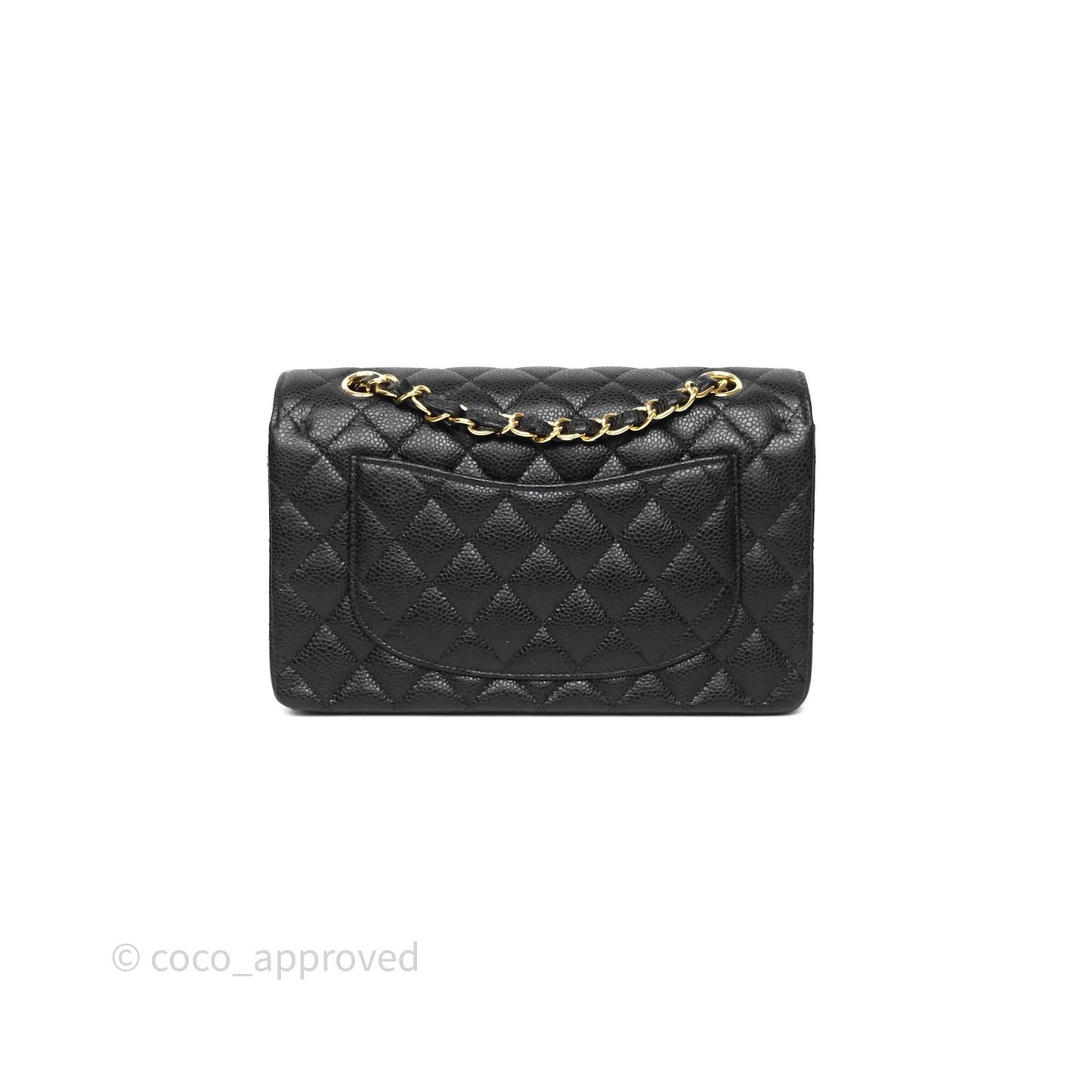 Chanel Small Classic Flap Quilted Black Caviar Gold Hardware