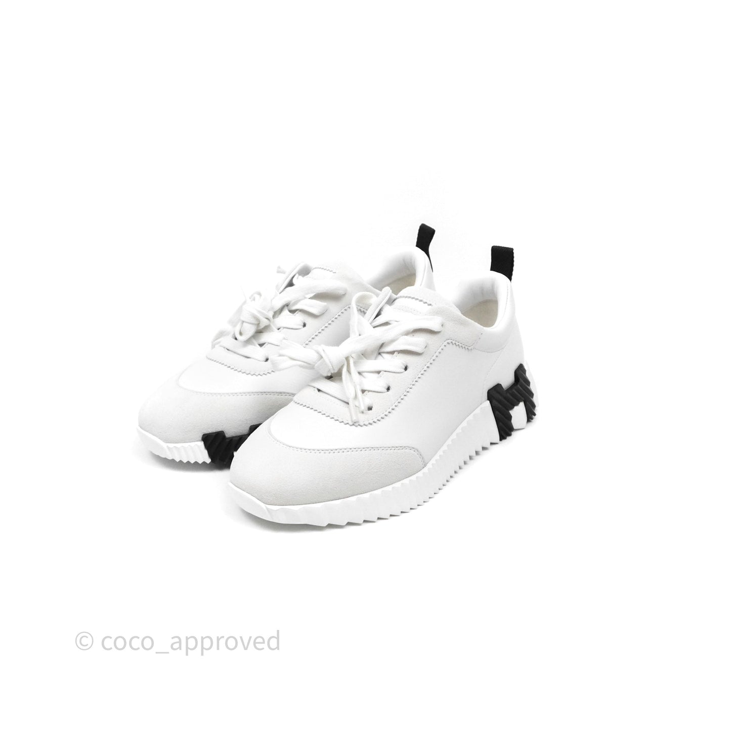 Hermès Femme Bouncing Sneaker Blanc White/Black Size 35.5