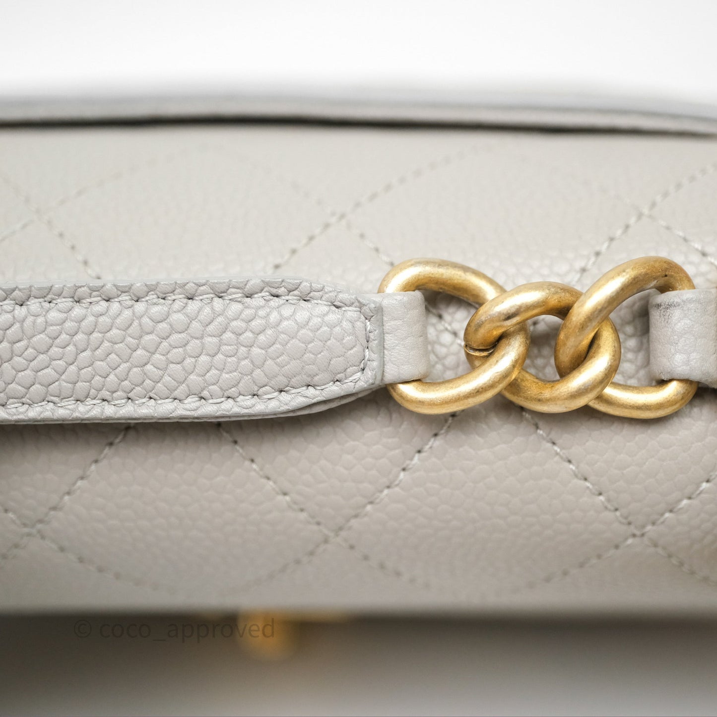Chanel Chic Affinity Small Grained Calfskin Grey Gold Hardware