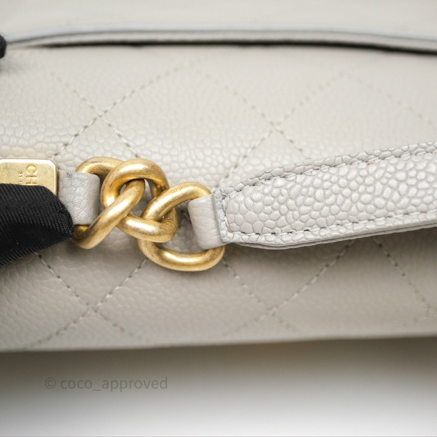 Chanel Chic Affinity Small Grained Calfskin Grey Gold Hardware