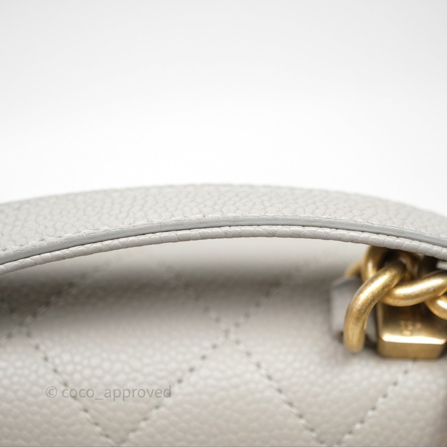 Chanel Chic Affinity Small Grained Calfskin Grey Gold Hardware