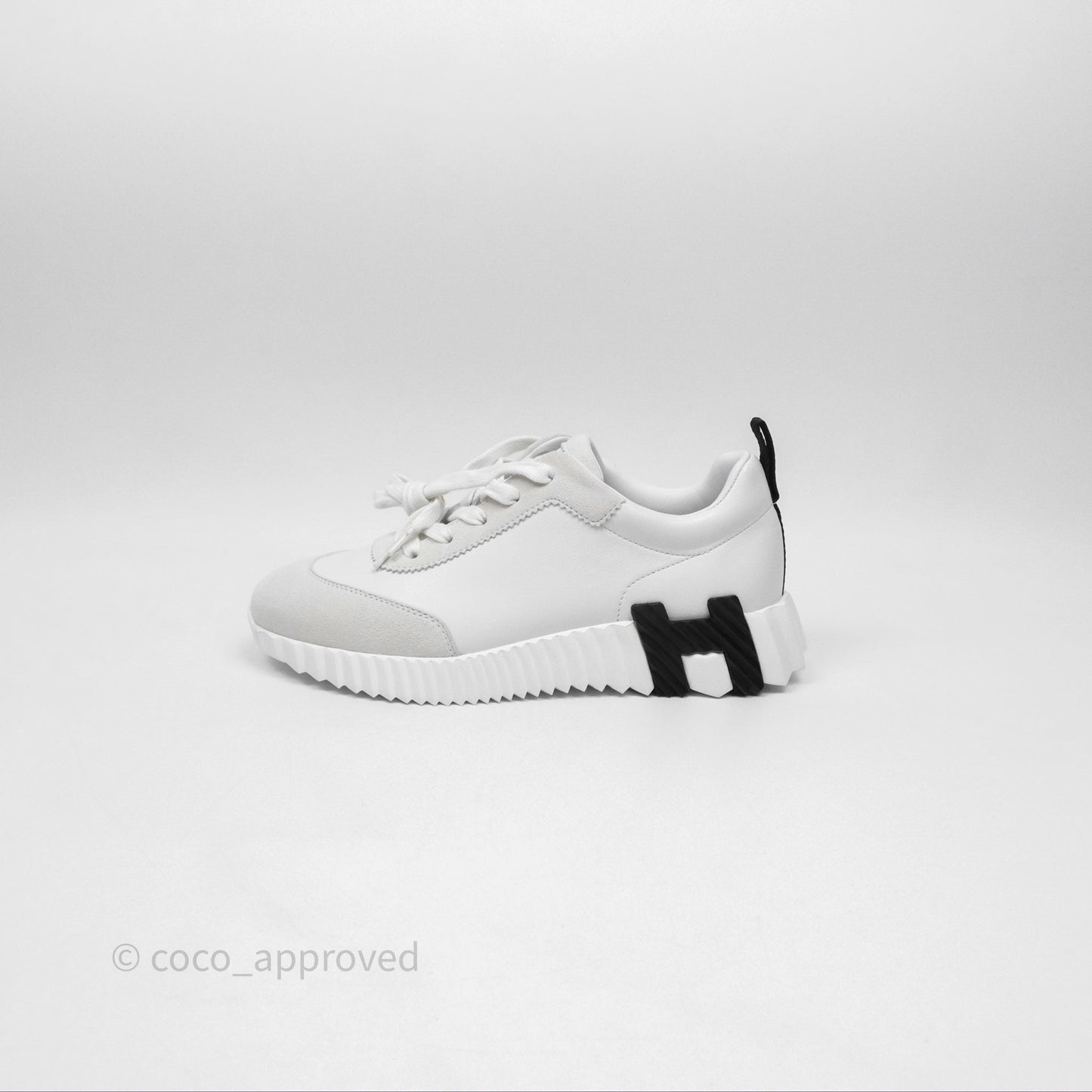 Hermès Femme Bouncing Sneaker Blanc White/Black Size 35.5