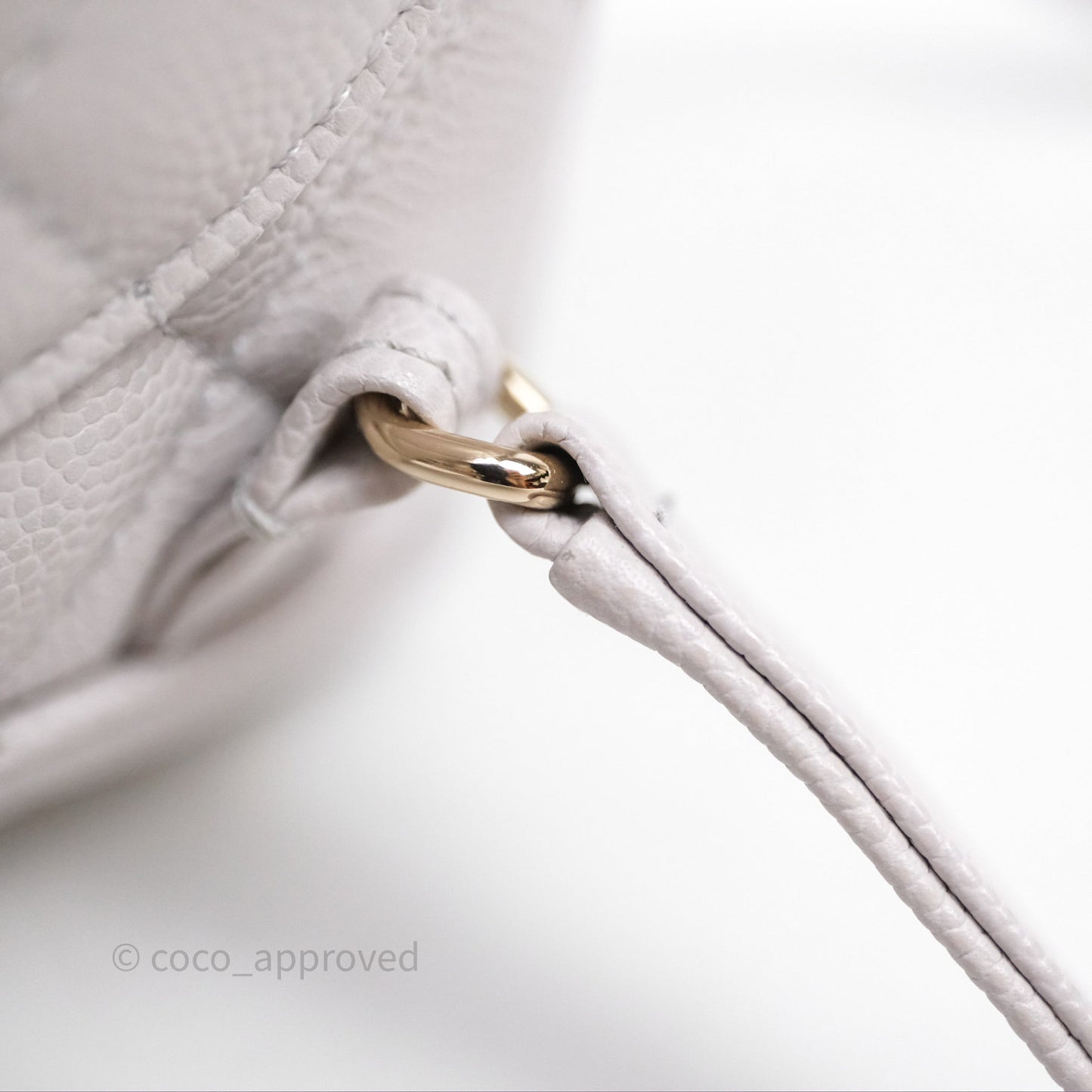 Chanel Mini Urban Spirit Backpack Pale Gray Caviar Gold Hardware