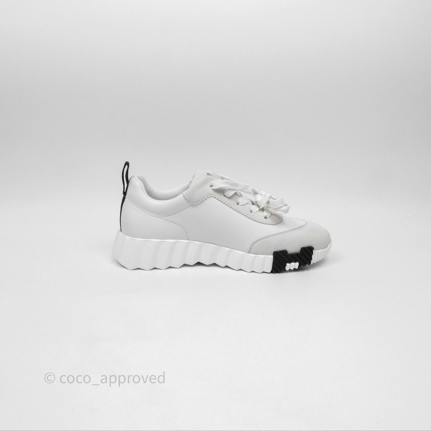 Hermès Femme Bouncing Sneaker Blanc White/Black Size 35.5