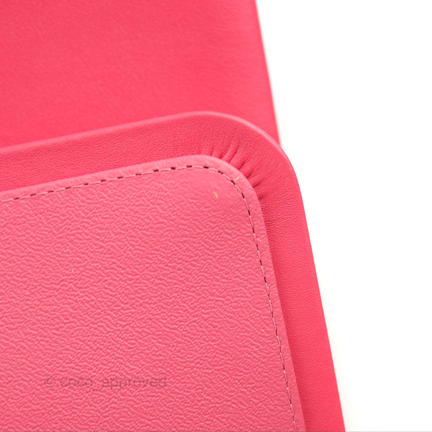 Chanel Jumbo Double Flap Coral Pink Patent Silver Hardware⁣⁣