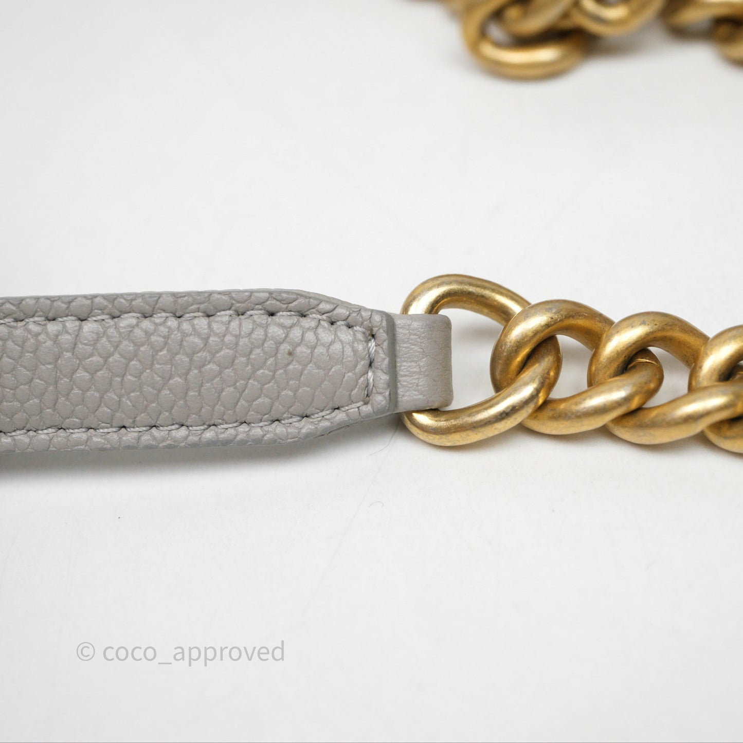 Chanel Chic Affinity Small Grained Calfskin Grey Gold Hardware