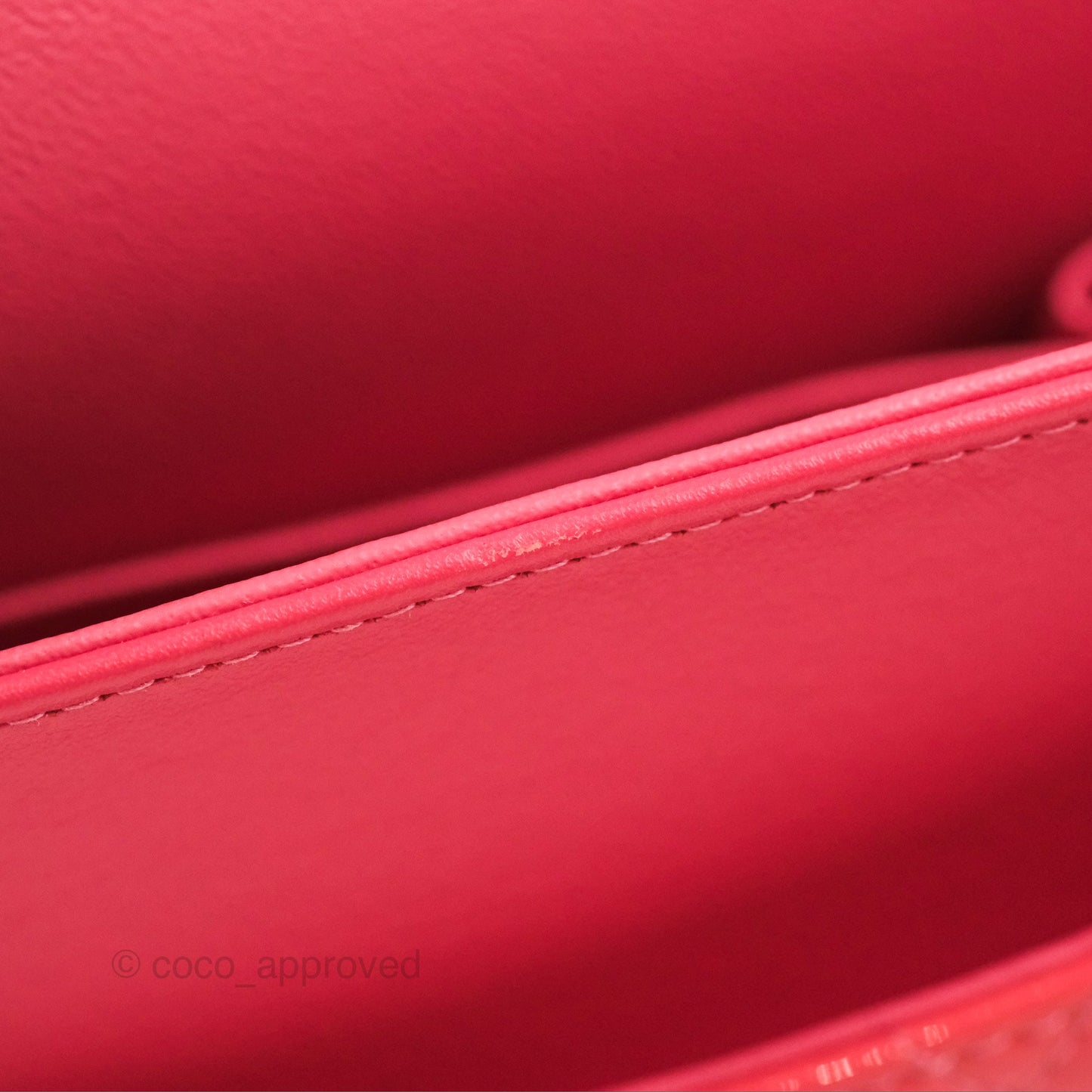 Chanel Jumbo Double Flap Coral Pink Patent Silver Hardware⁣⁣