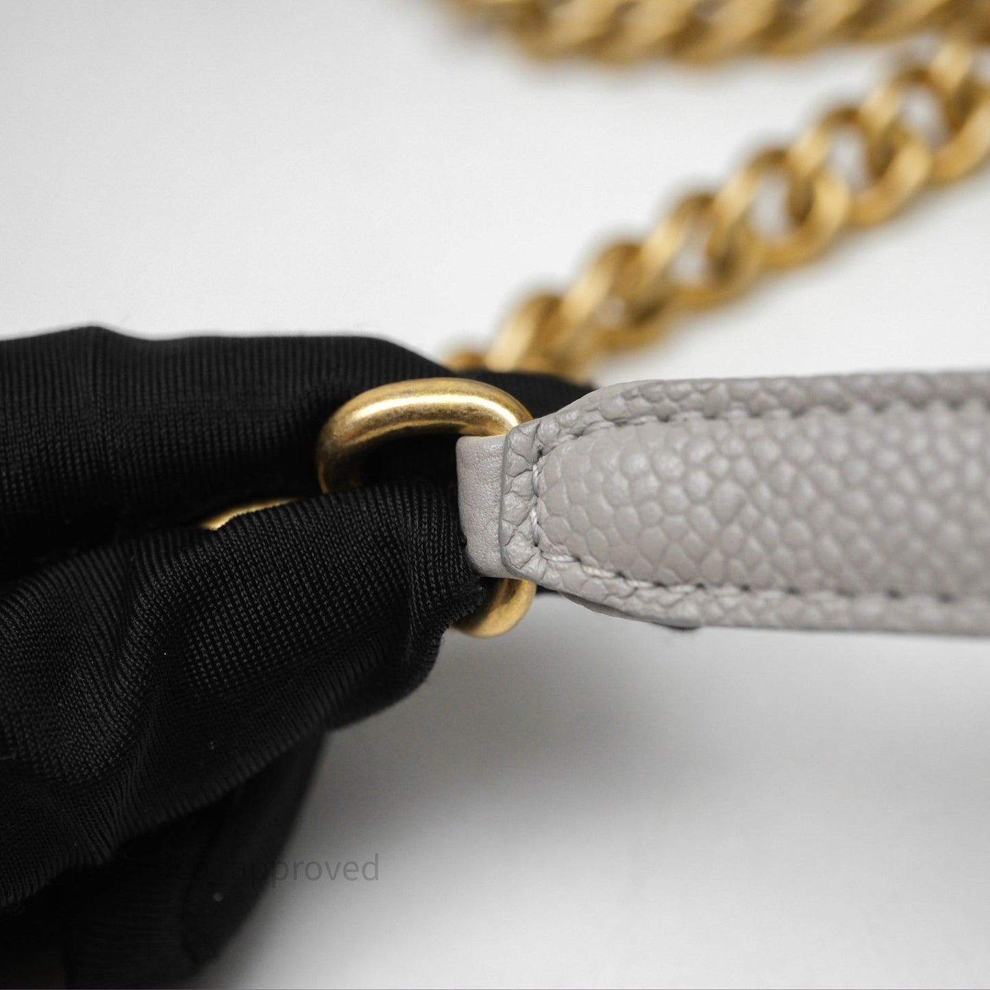 Chanel Chic Affinity Small Grained Calfskin Grey Gold Hardware