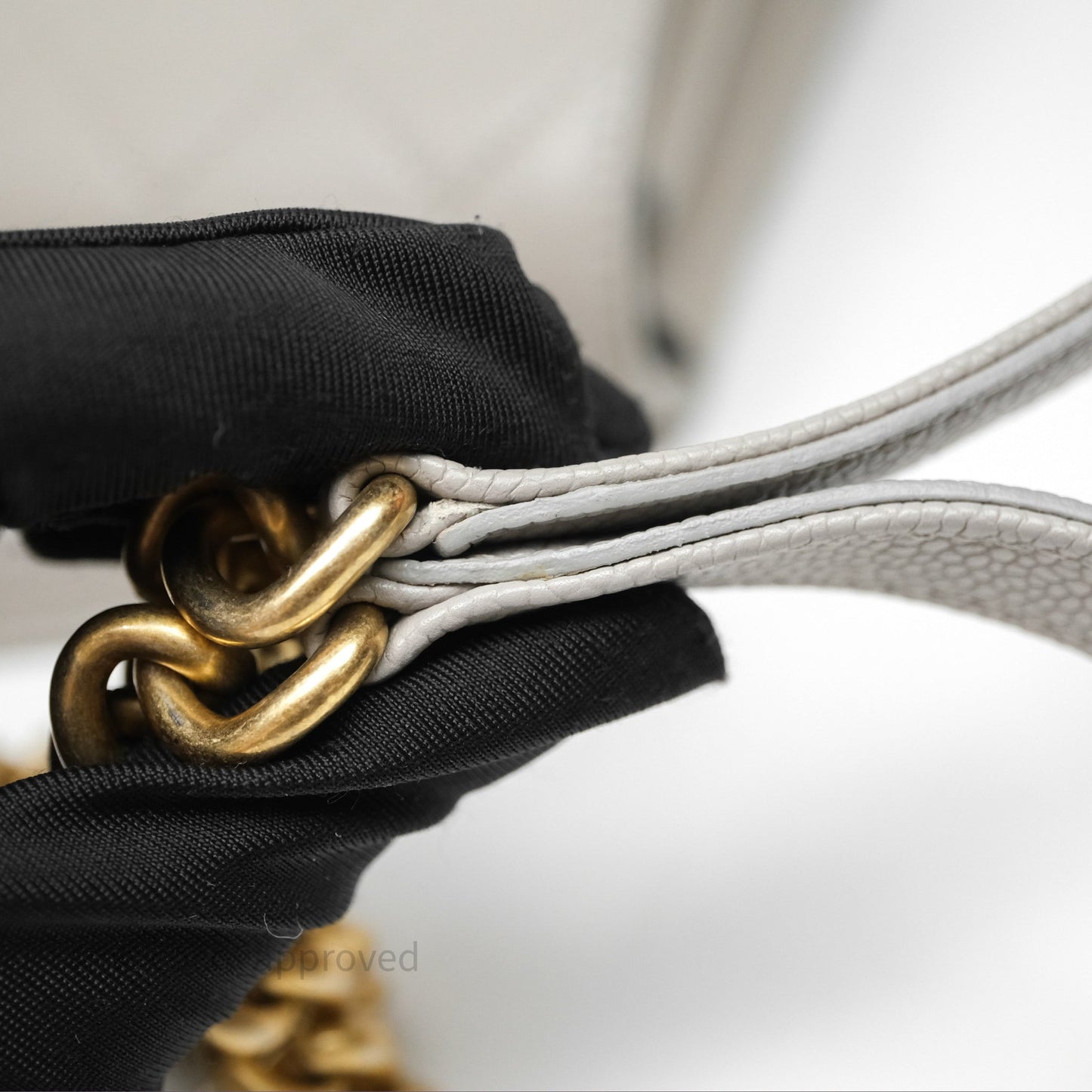 Chanel Chic Affinity Small Grained Calfskin Grey Gold Hardware