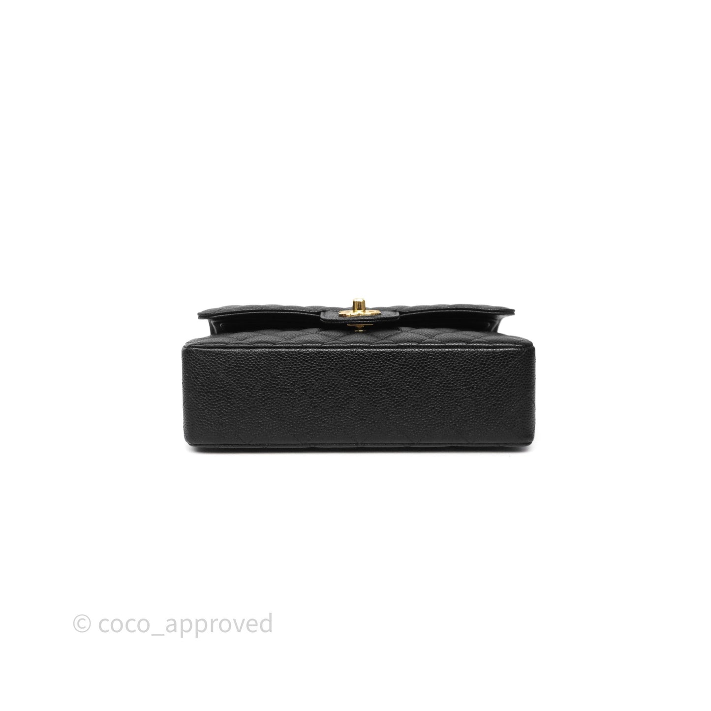 Chanel Small Classic Flap Quilted Black Caviar Gold Hardware
