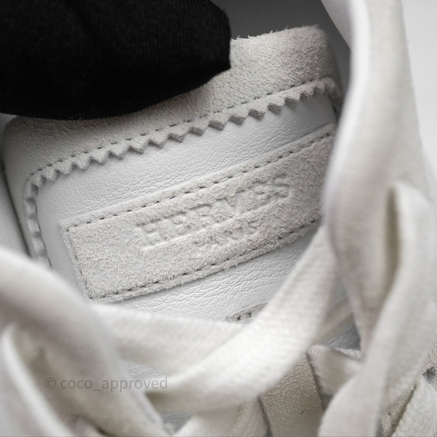 Hermès Femme Bouncing Sneaker Blanc White/Black Size 35.5
