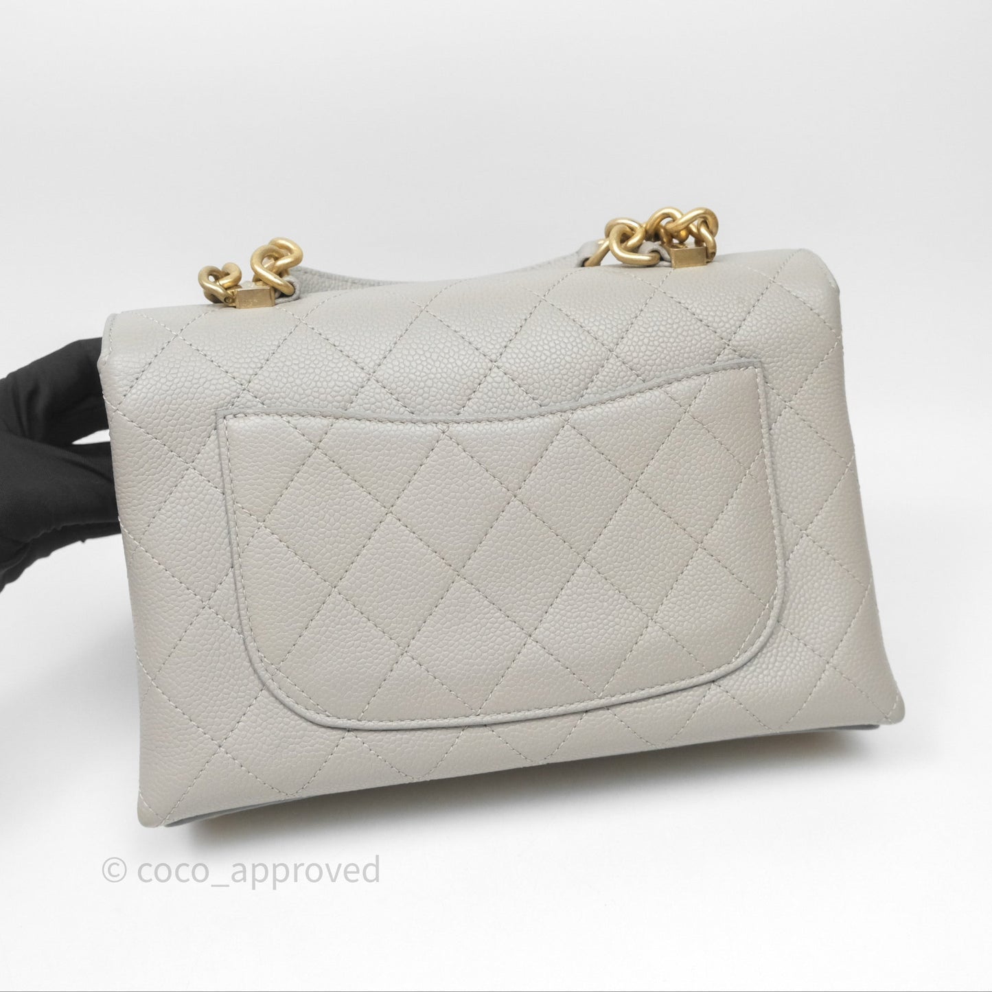 Chanel Chic Affinity Small Grained Calfskin Grey Gold Hardware