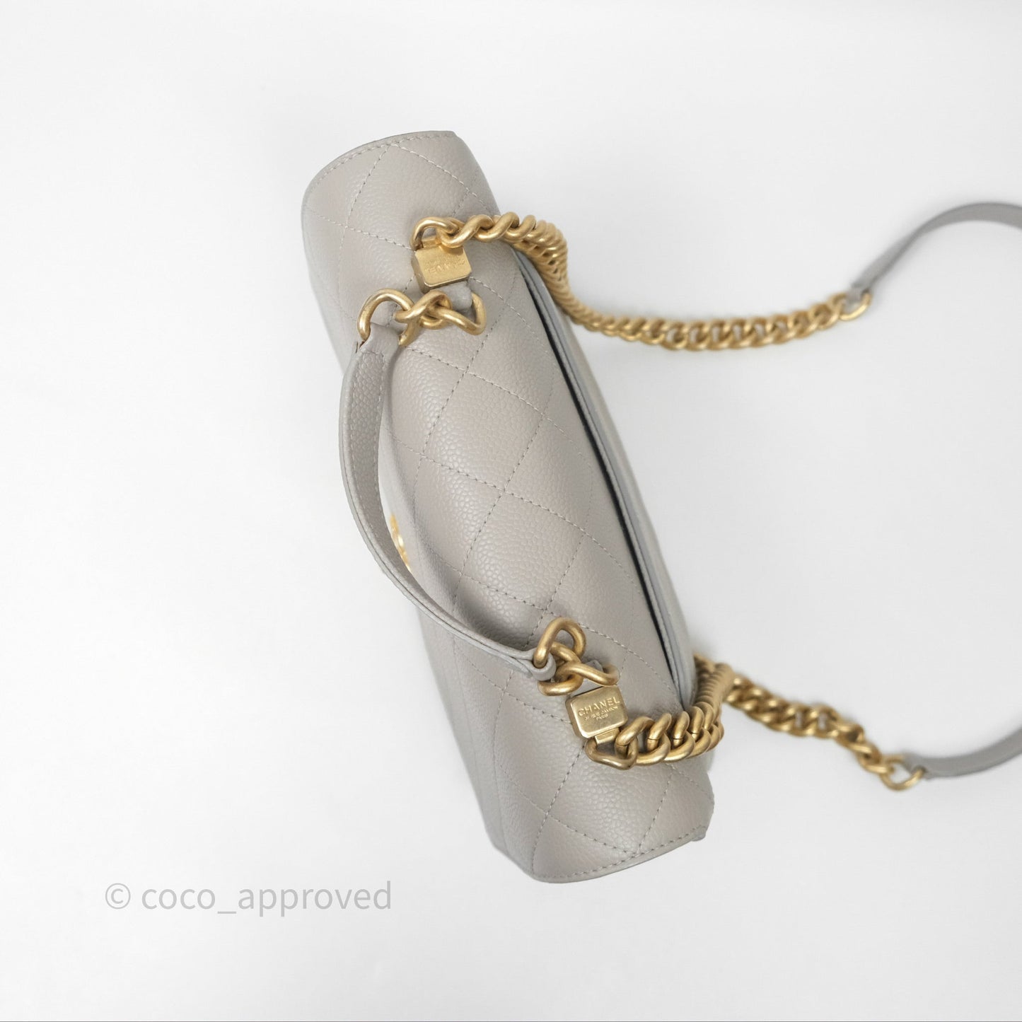 Chanel Chic Affinity Small Grained Calfskin Grey Gold Hardware