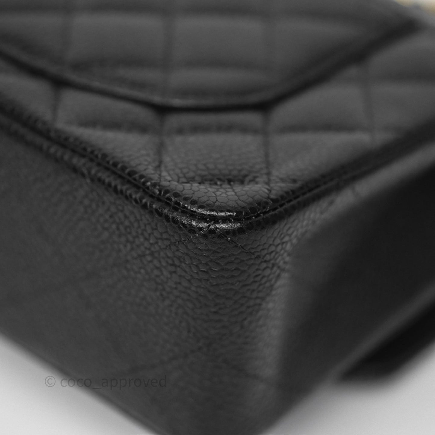 Chanel Small Classic Flap Quilted Black Caviar Gold Hardware