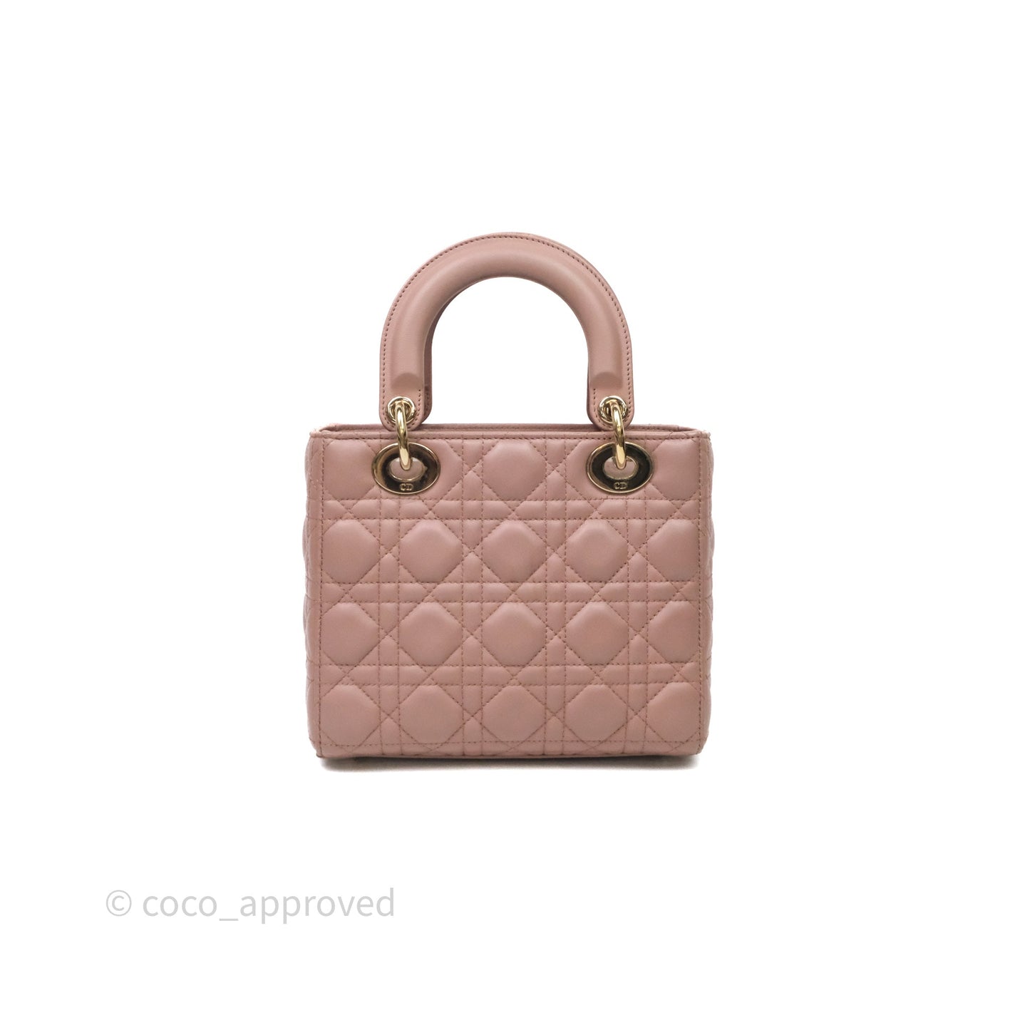 Christian Dior Small Lady Dior Blush Lambskin Gold Hardware