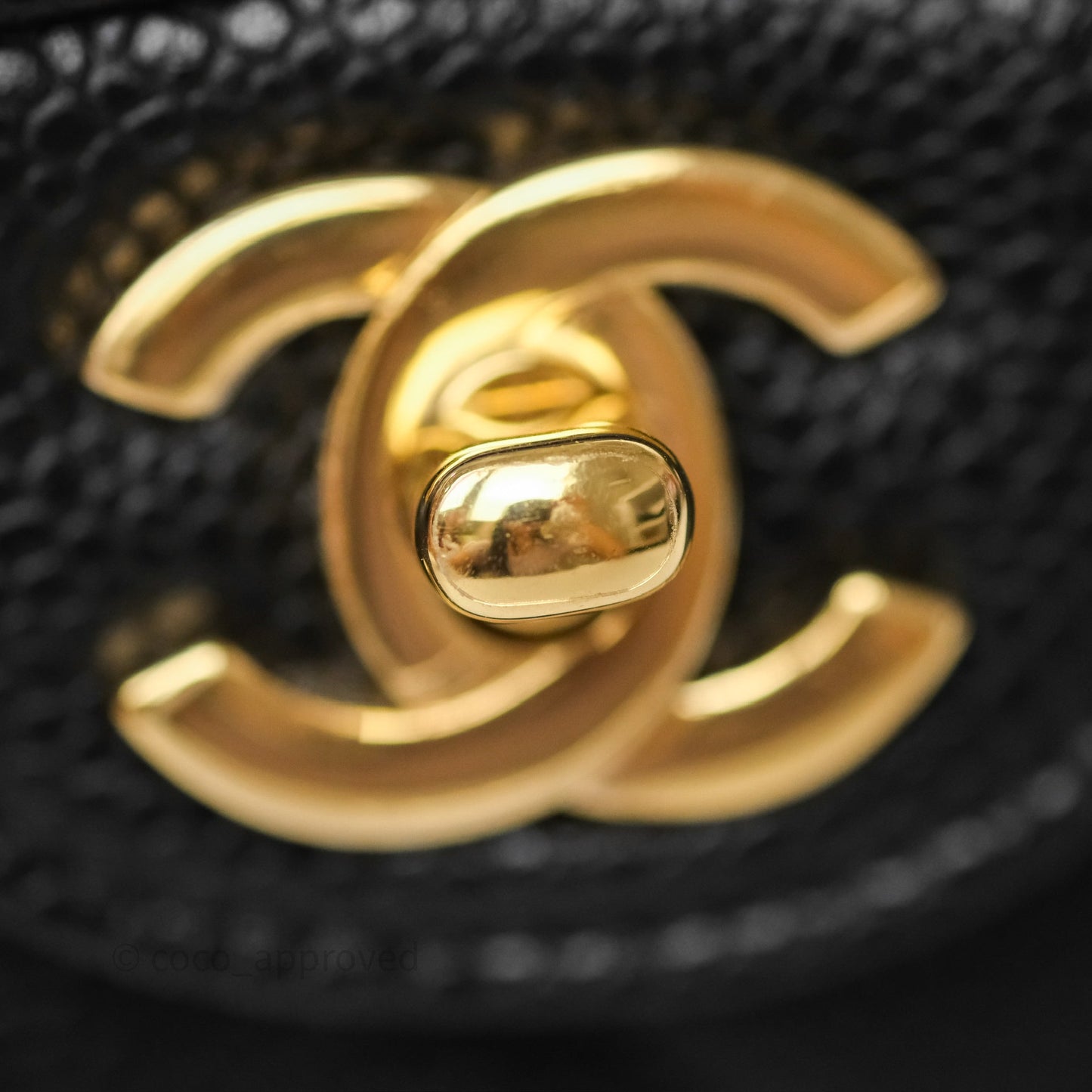 Chanel Small Classic Flap Quilted Black Caviar Gold Hardware