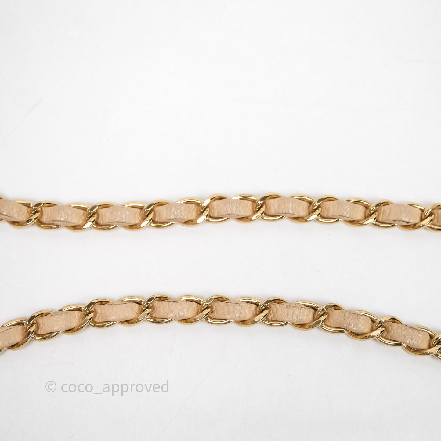 Chanel M/L Medium Classic Flap Quilted Beige Caviar Gold Hardware
