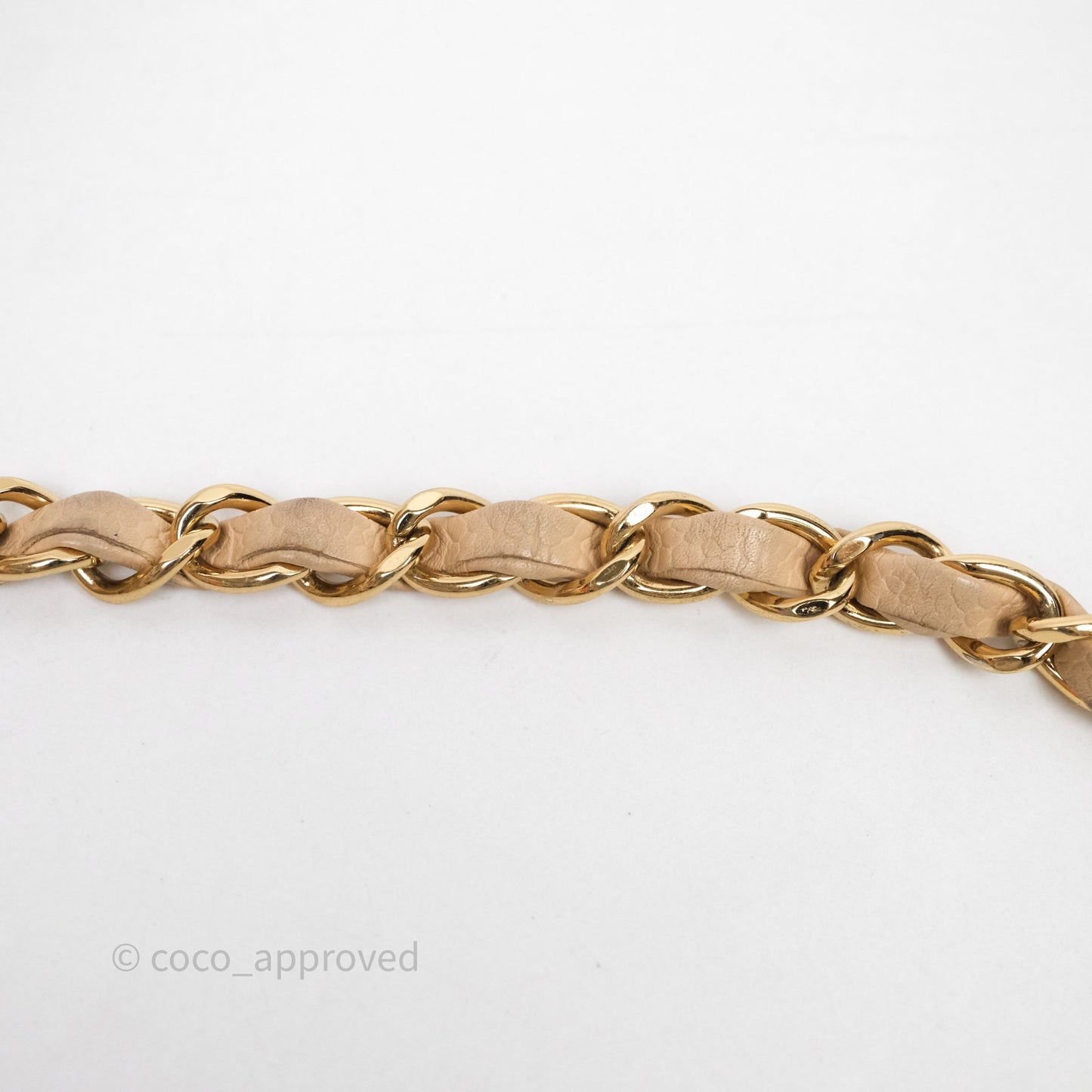 Chanel M/L Medium Classic Flap Quilted Beige Caviar Gold Hardware