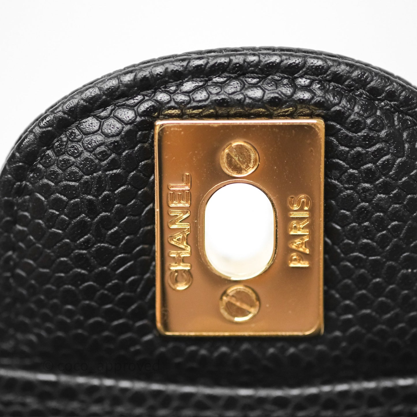 Chanel Small Classic Flap Quilted Black Caviar Gold Hardware