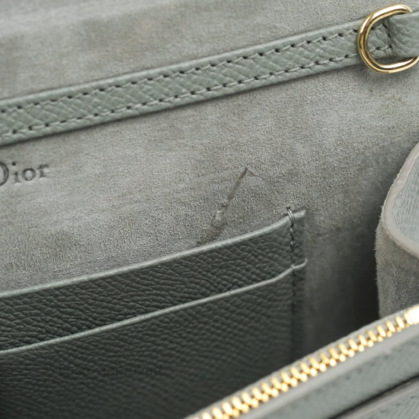 Dior 2-in-1 30 Montaigne Pouch Grey Grained Calfskin