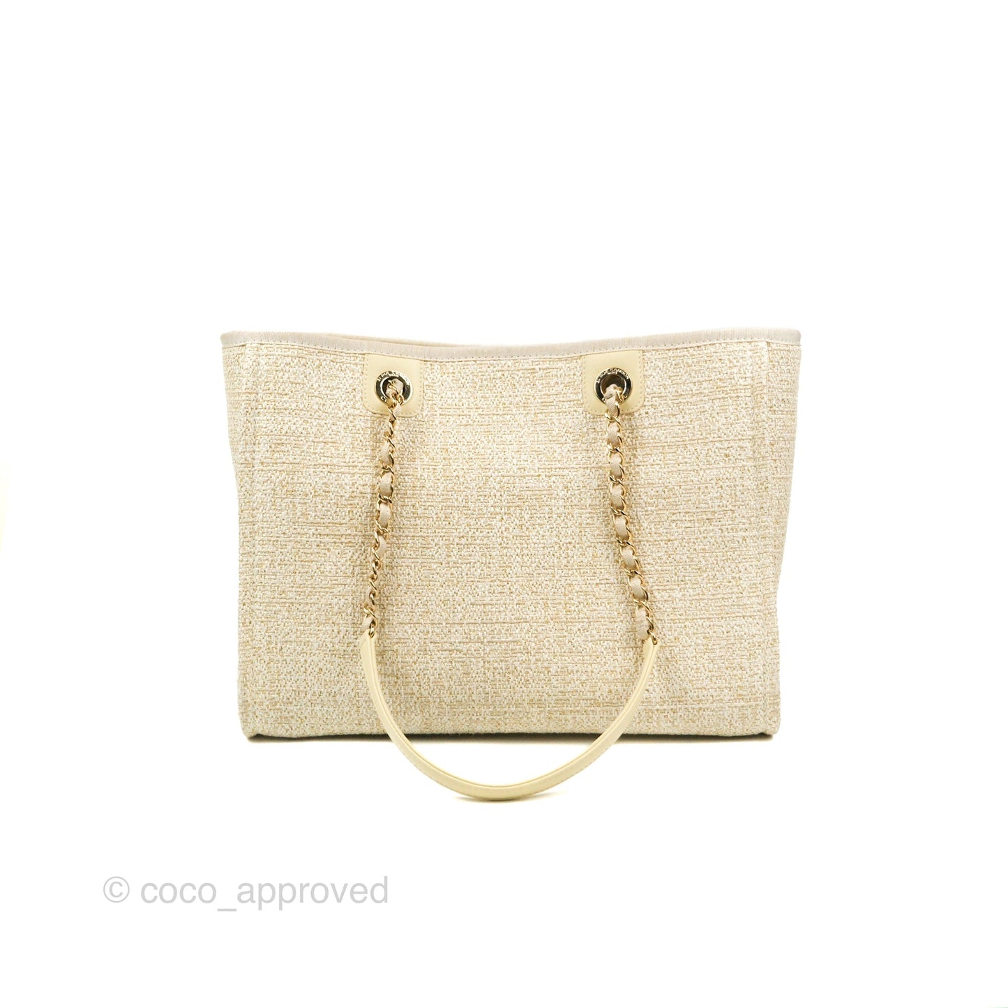 Chanel Medium Deauville Tote Ivory Gold