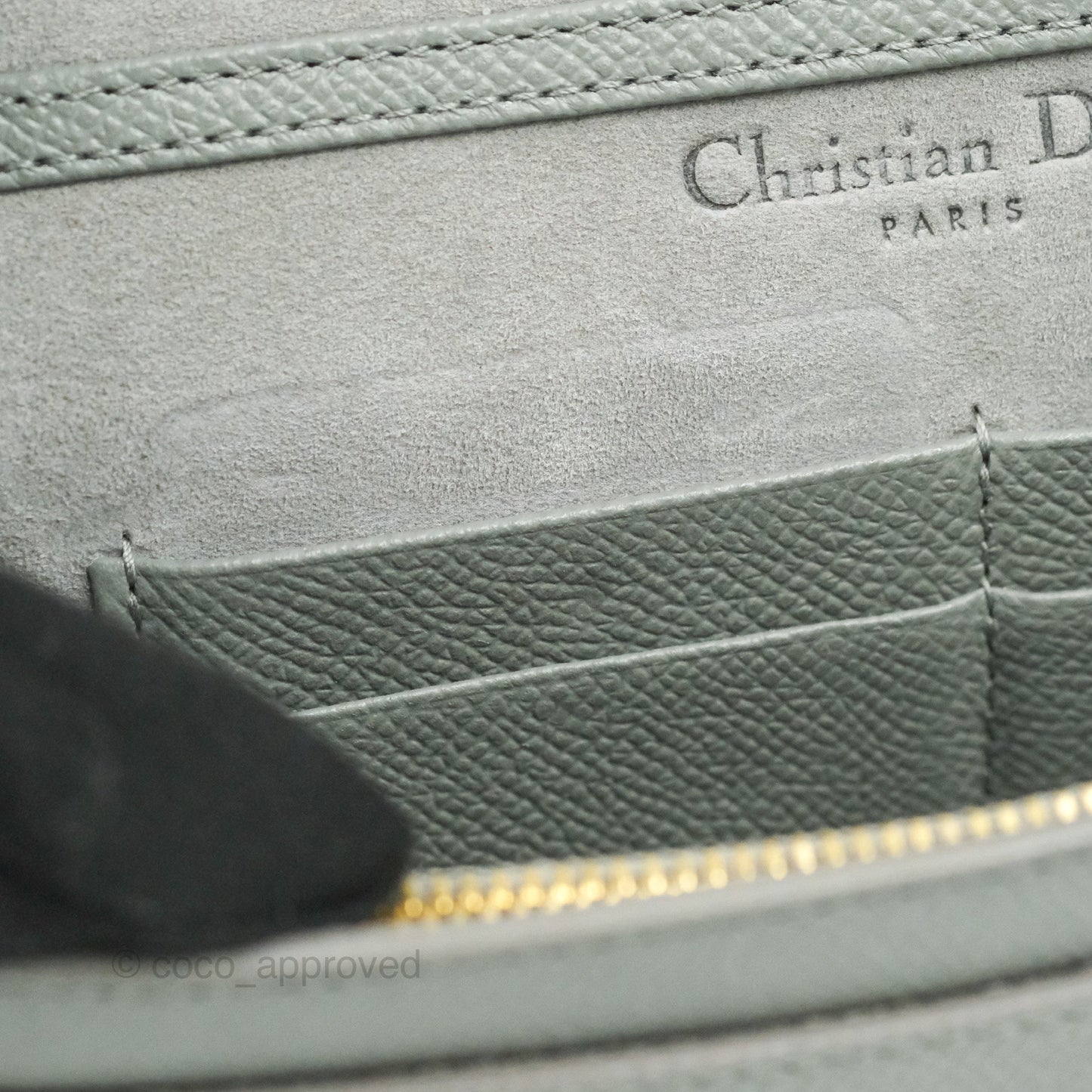 Dior 2-in-1 30 Montaigne Pouch Grey Grained Calfskin