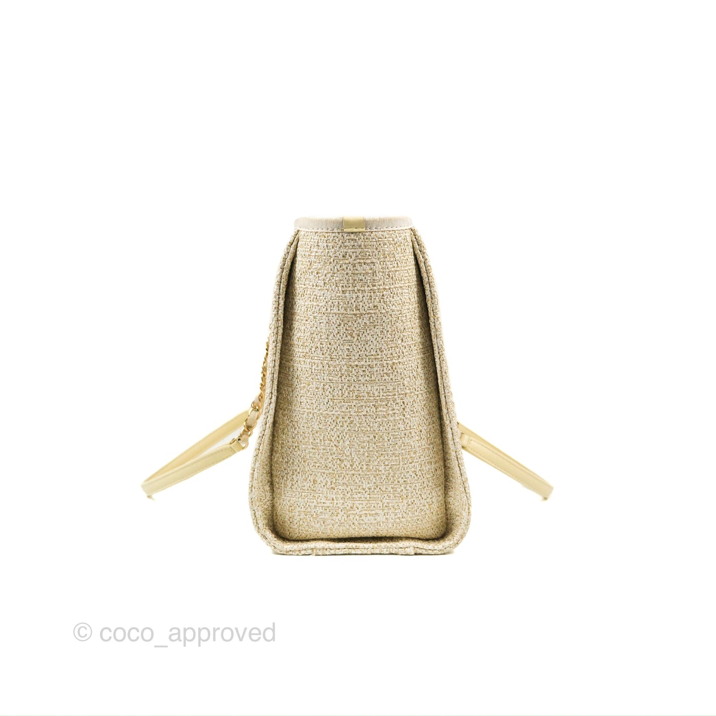 Chanel Medium Deauville Tote Ivory Gold