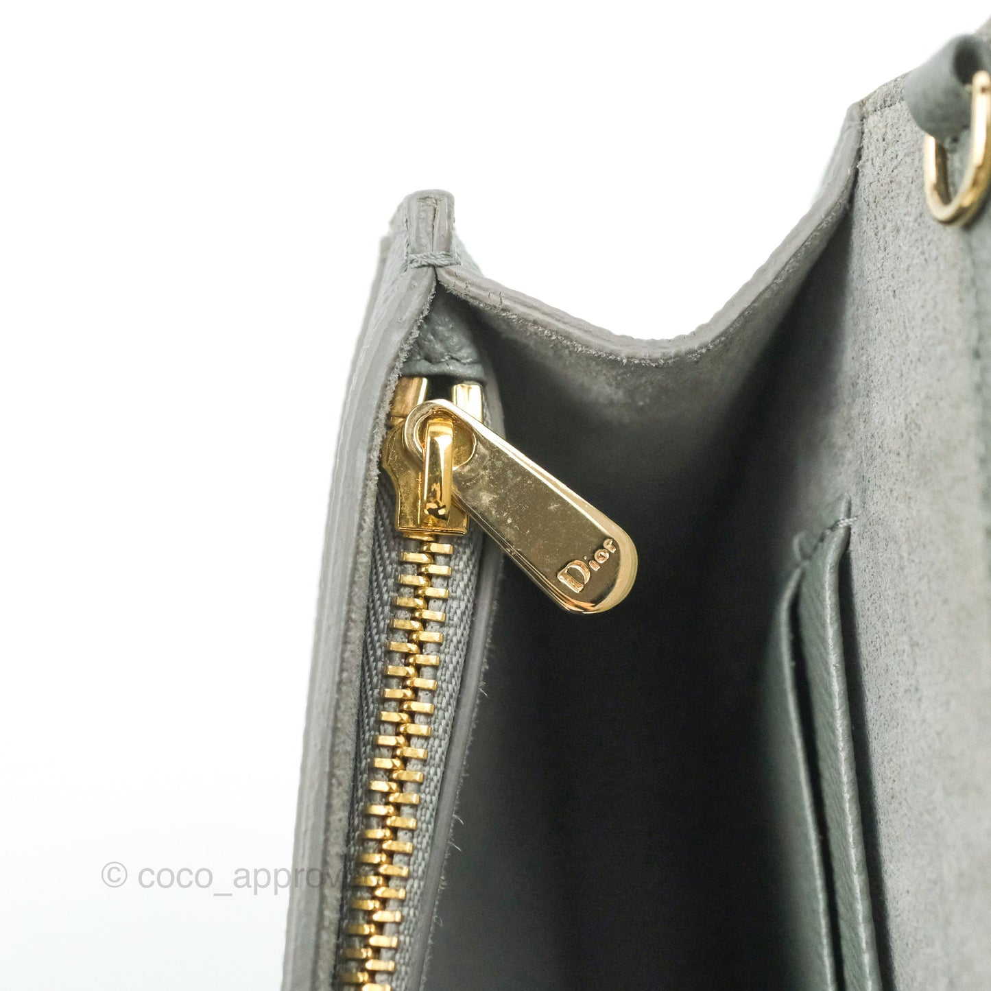 Dior 2-in-1 30 Montaigne Pouch Grey Grained Calfskin