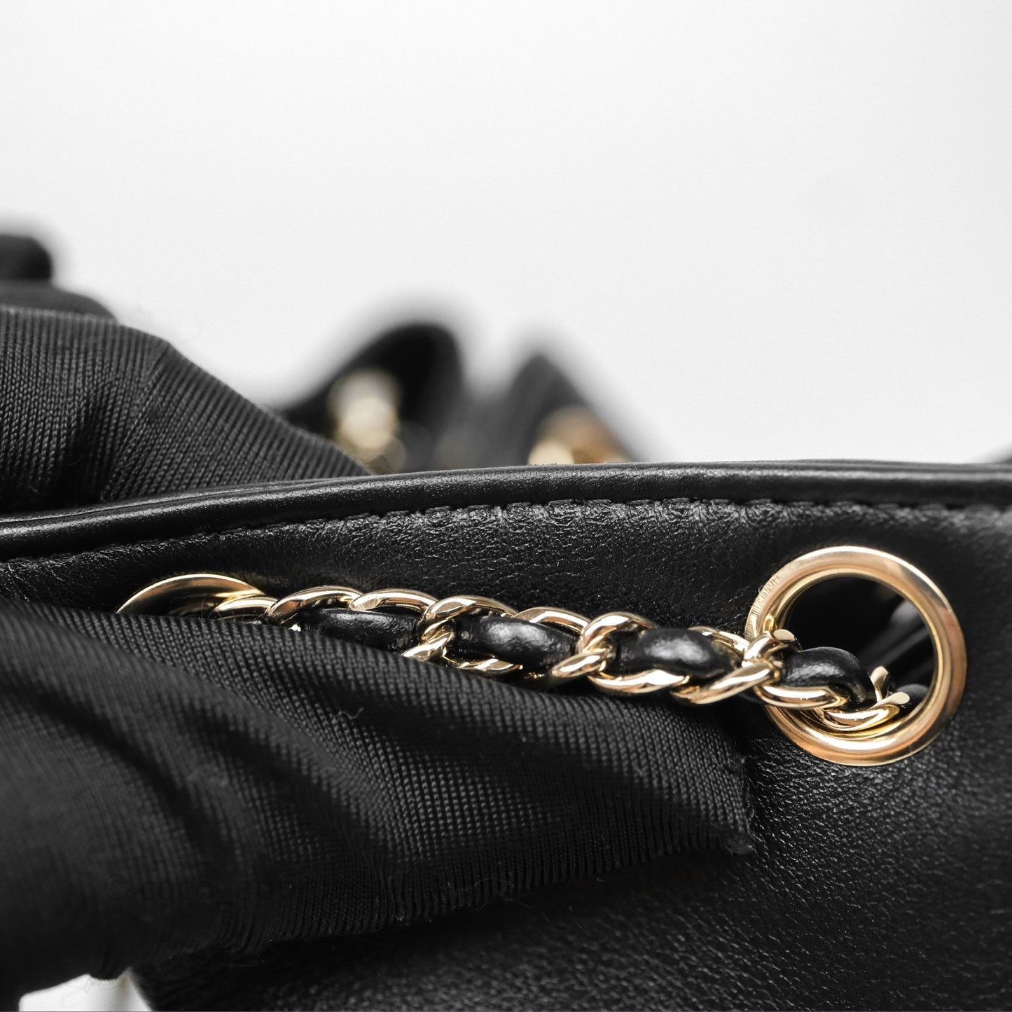 Chanel Quilted Large Duma Drawstring Backpack Black Calfskin