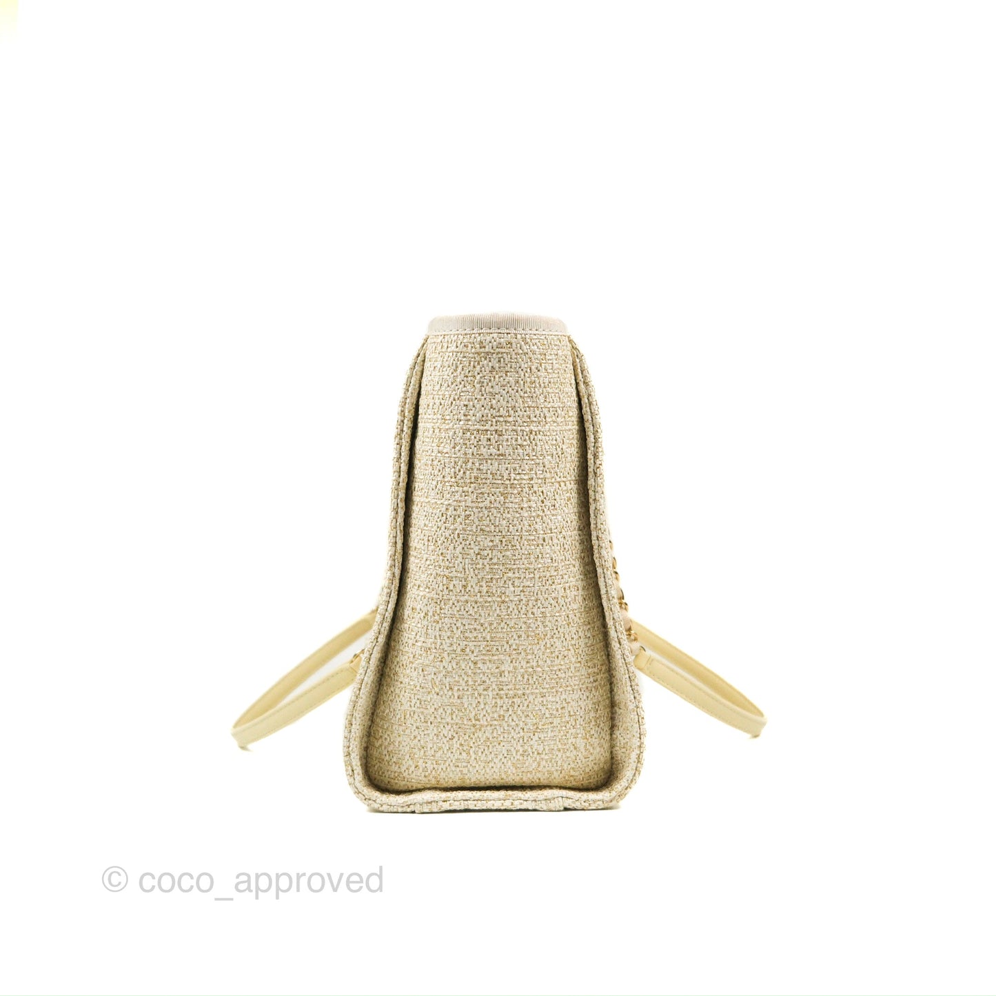 Chanel Medium Deauville Tote Ivory Gold